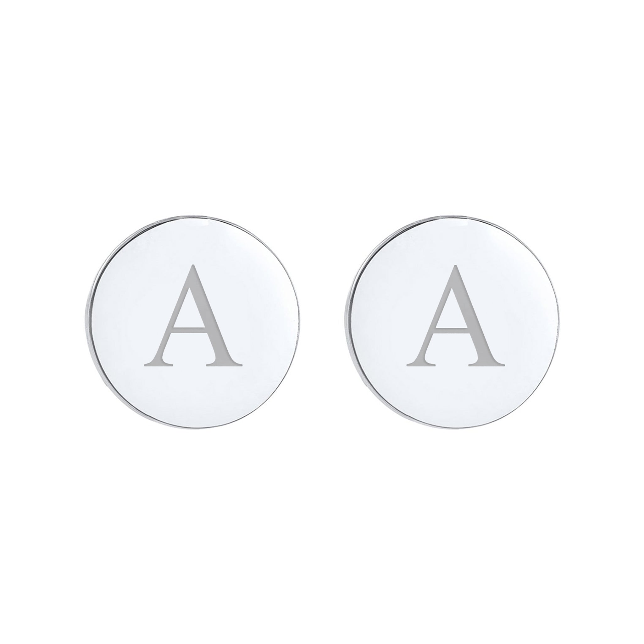 Silber - Elli | Ohrstecker | Gravur Plättchen | 925 Sterling Silber