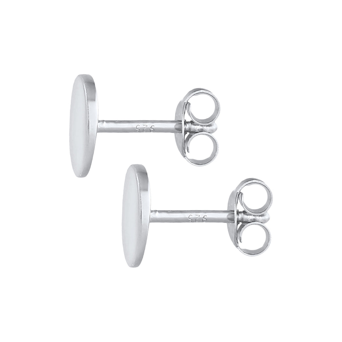 Silber - Elli | Ohrstecker | Gravur Plättchen | 925 Sterling Silber