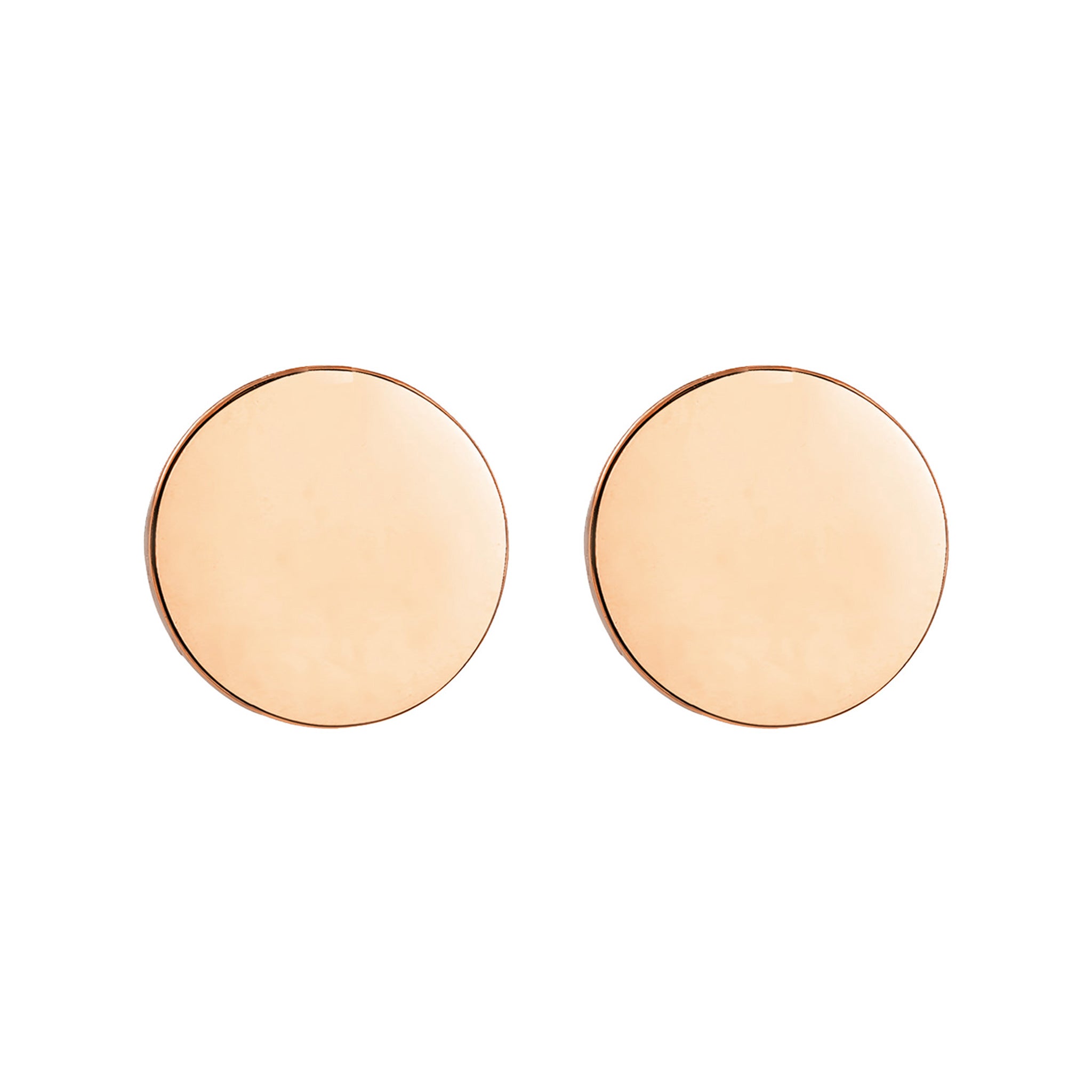 Roségold - Elli | Ohrstecker | Gravur Plättchen | 925 Sterling Silber rose-vergoldet