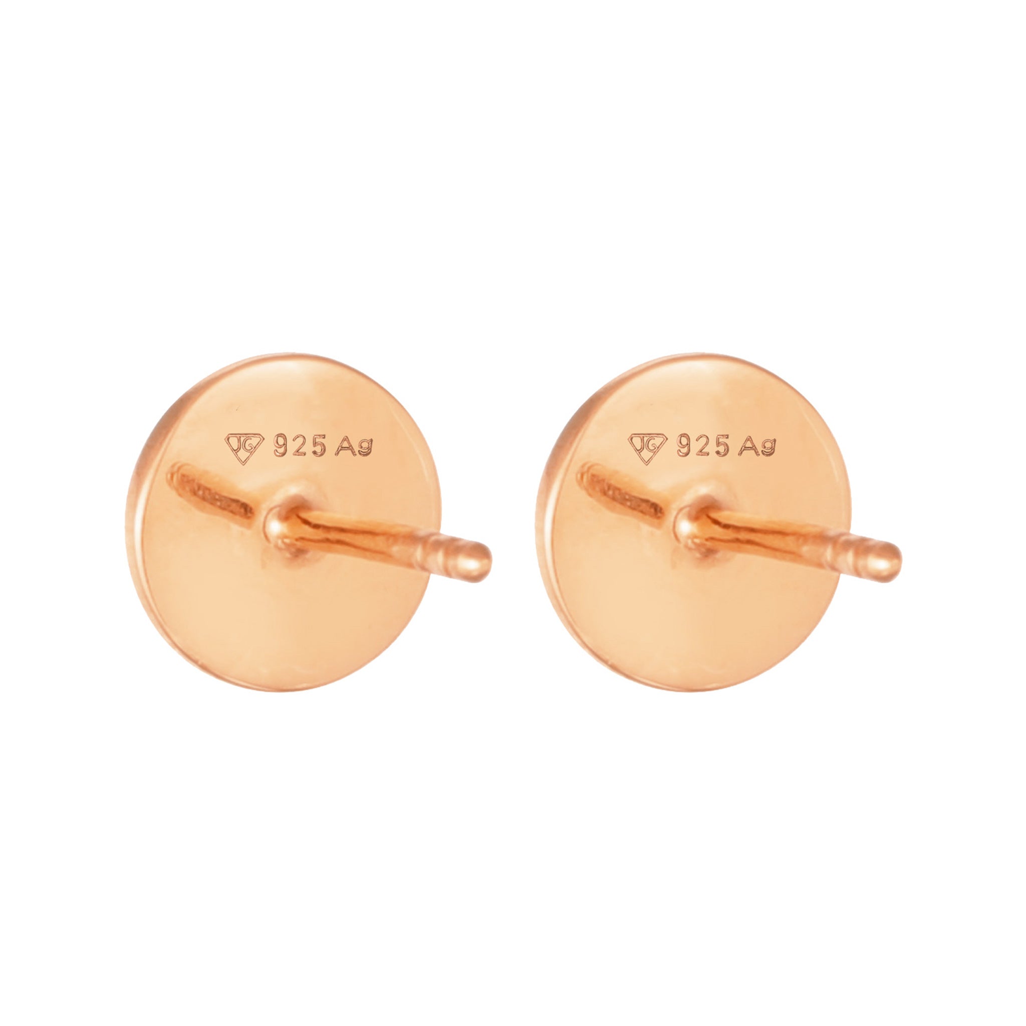 Roségold - Elli | Ohrstecker | Gravur Plättchen | 925 Sterling Silber rose-vergoldet