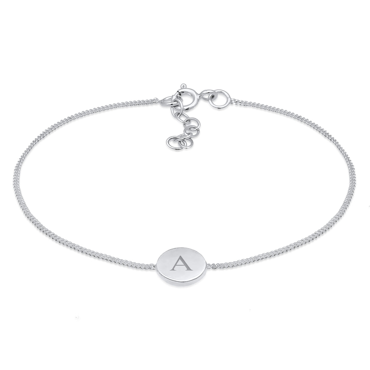 Silber - Elli | Armband | Gravur Plättchen | 925er Sterling Silber