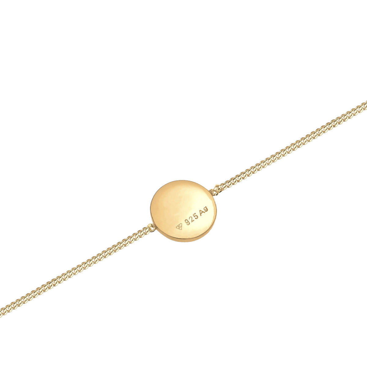 Gold - Elli | Armband | Gravur Plättchen | 925er Sterling Silber vergoldet