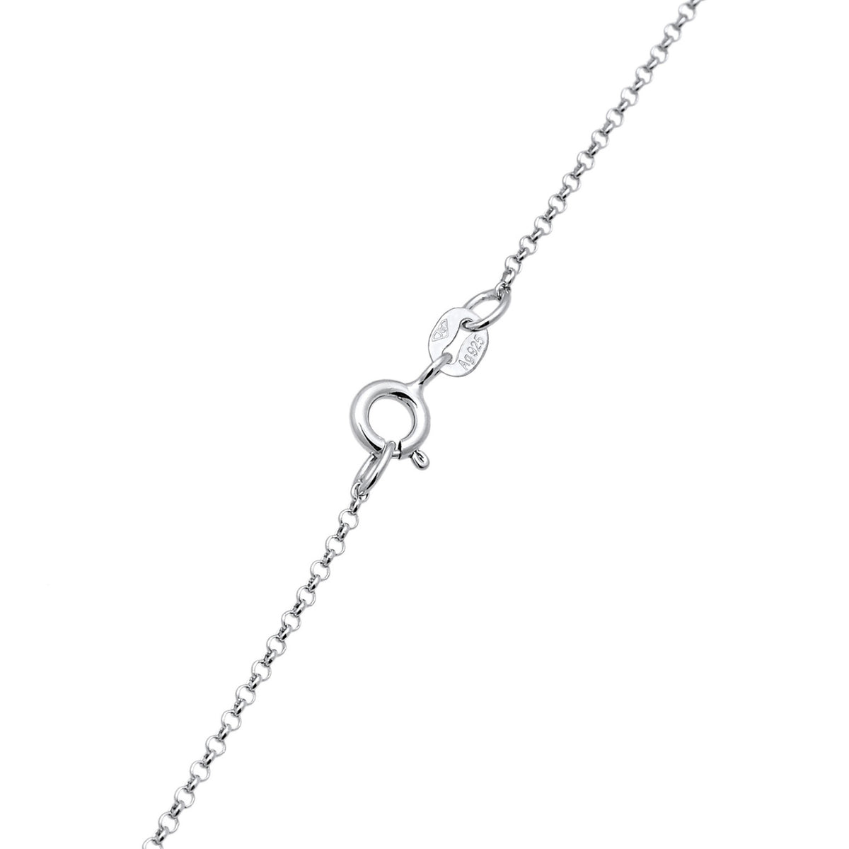 Silber - Elli | Halskette Herz | Gravur Plättchen | 925er Sterling Silber