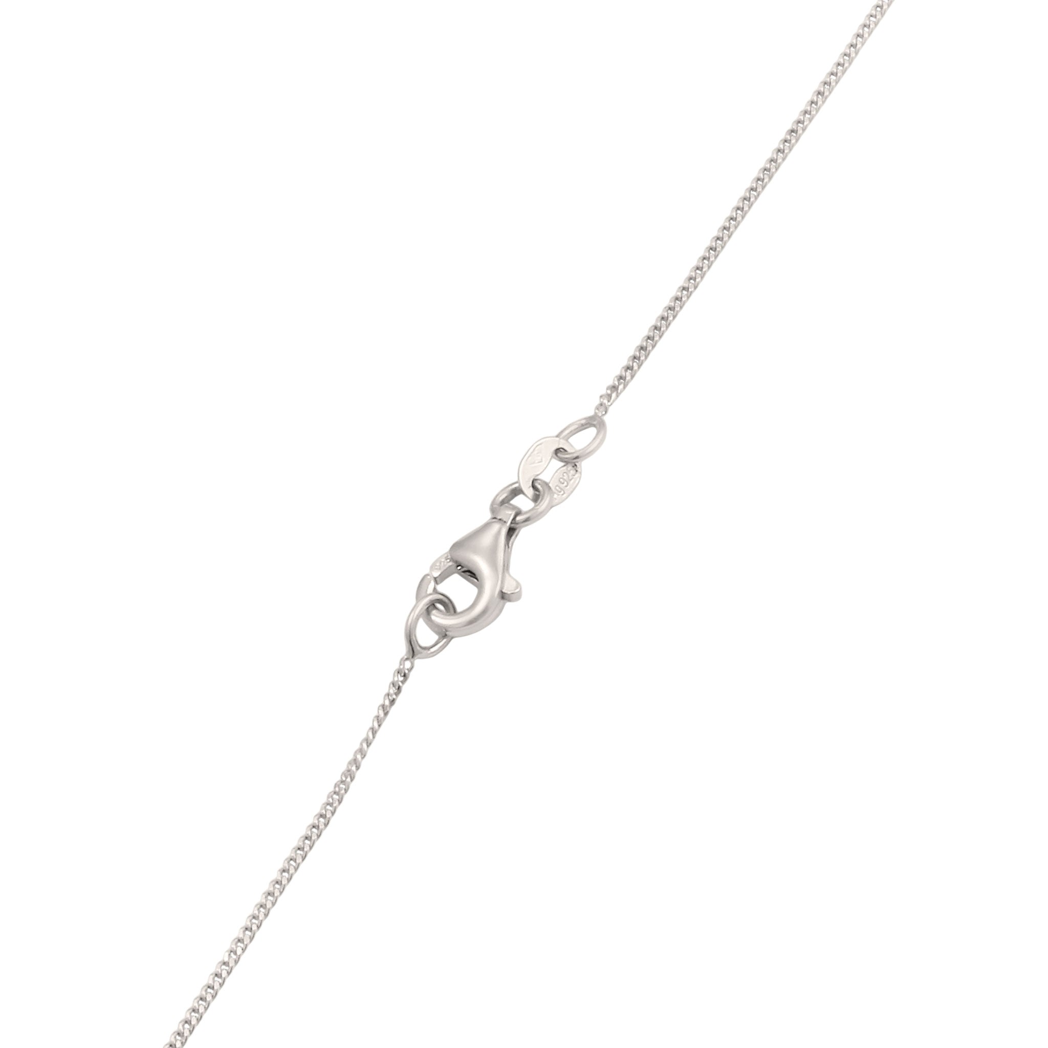 Silber - Elli DIAMONDS | Halskette Kreuz | Laborgezüchteter Diamant (Weiß, 0.02 ct) | 925 Sterling Silber
