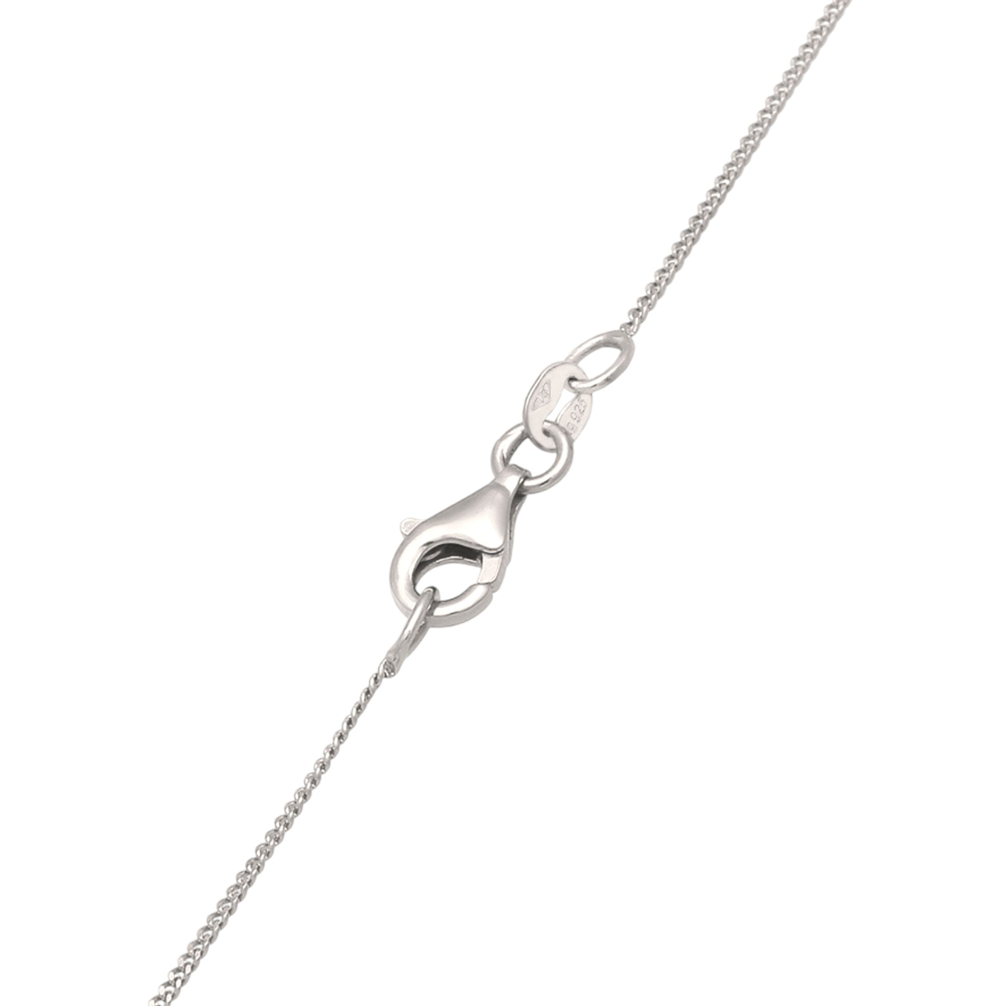 Silber - Elli | Y-Halskette Plättchen | 925 Sterling Silber