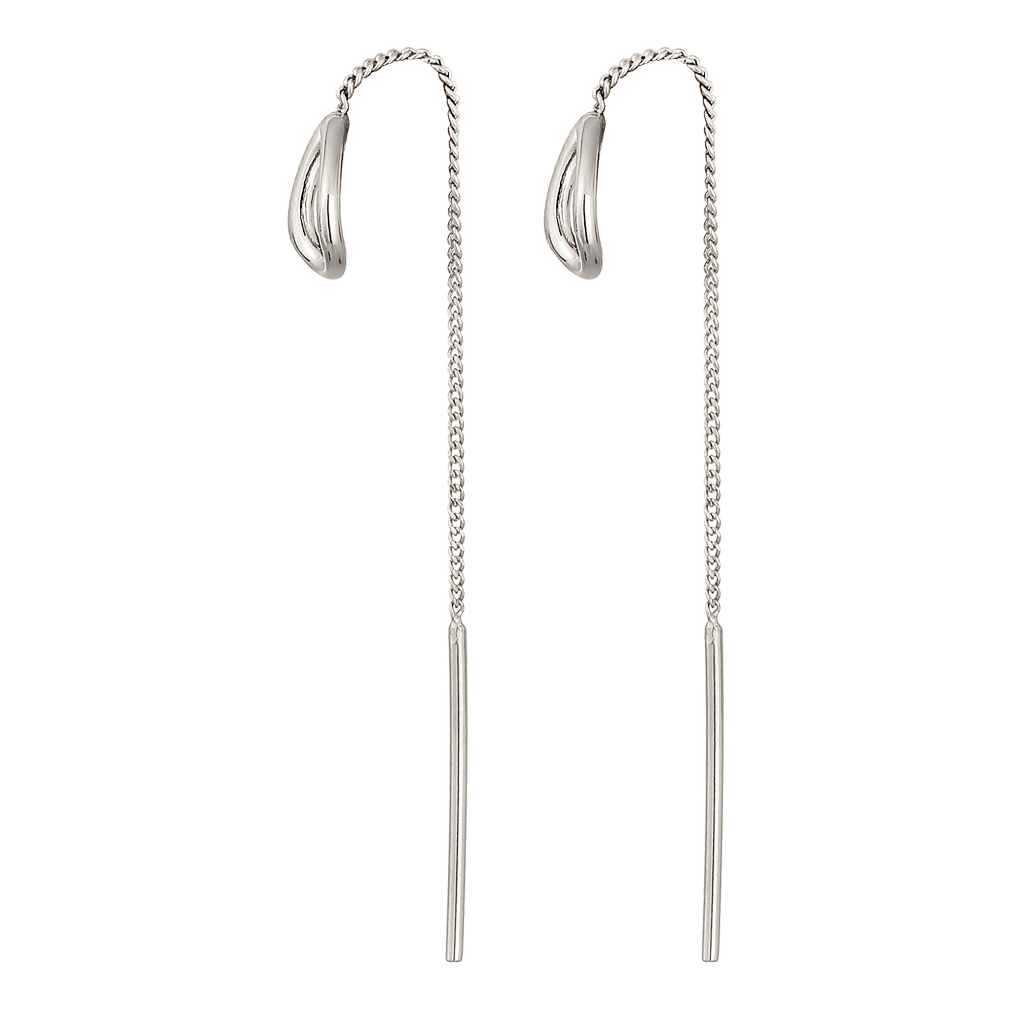 Silber - Elli | Ohrhänger Durchzieher Tropfen | 925 Sterling Silber