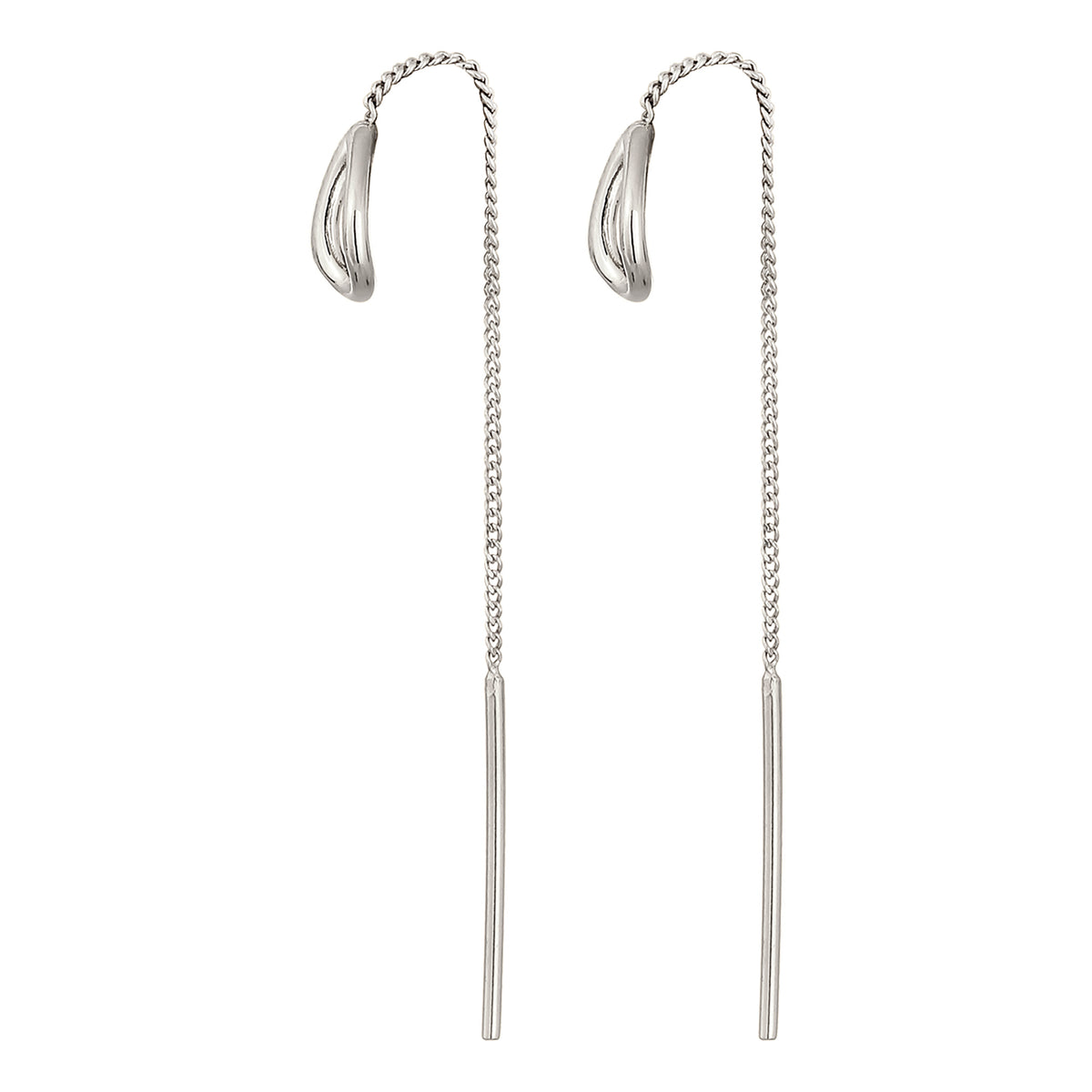 Silber - Elli | Ohrhänger Durchzieher Tropfen | 925 Sterling Silber