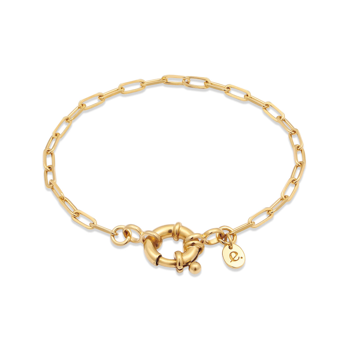 Gold - Elli PREMIUM | Glieder-Armband | 925 Sterling Silber vergoldet