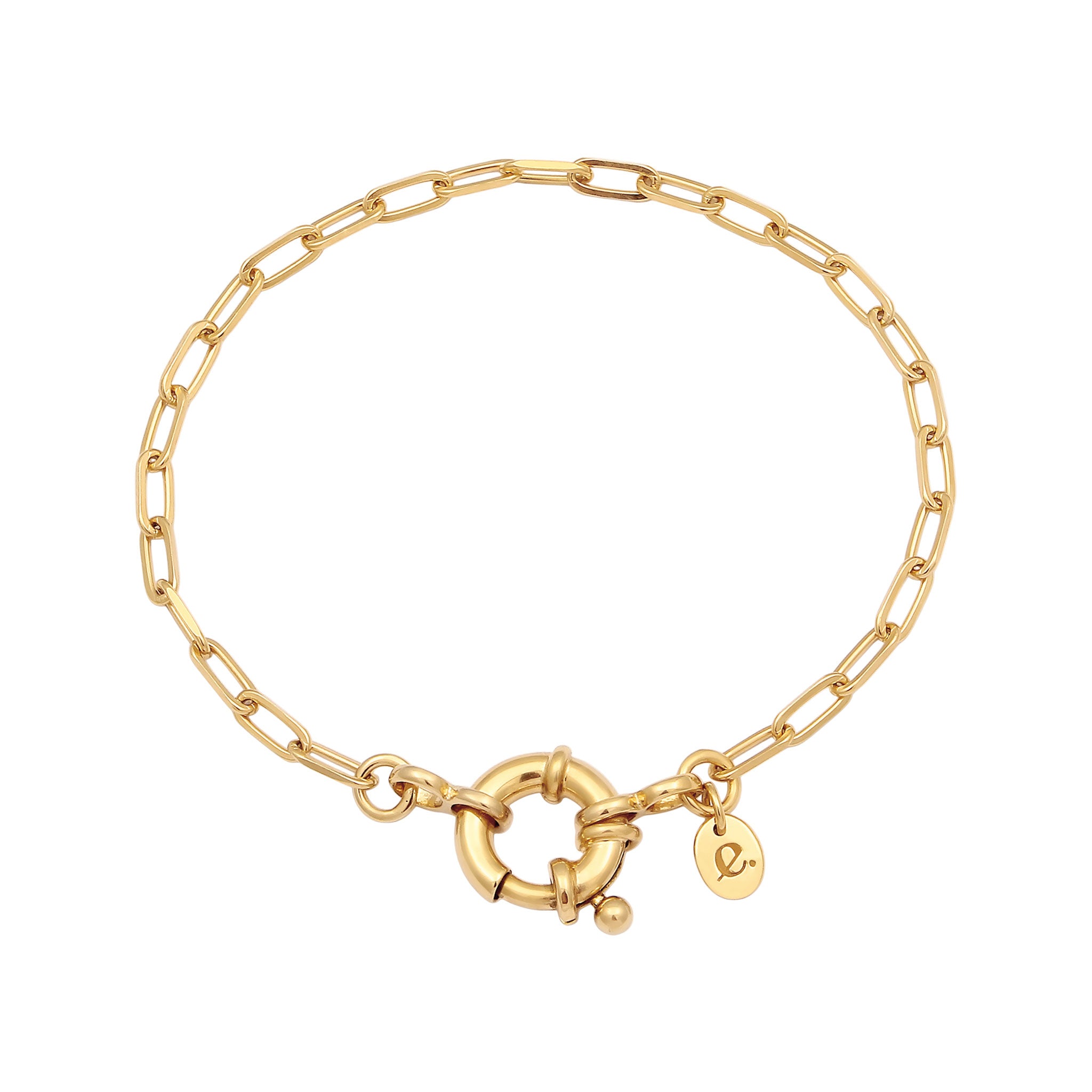 Gold - Elli PREMIUM | Glieder-Armband | 925 Sterling Silber vergoldet