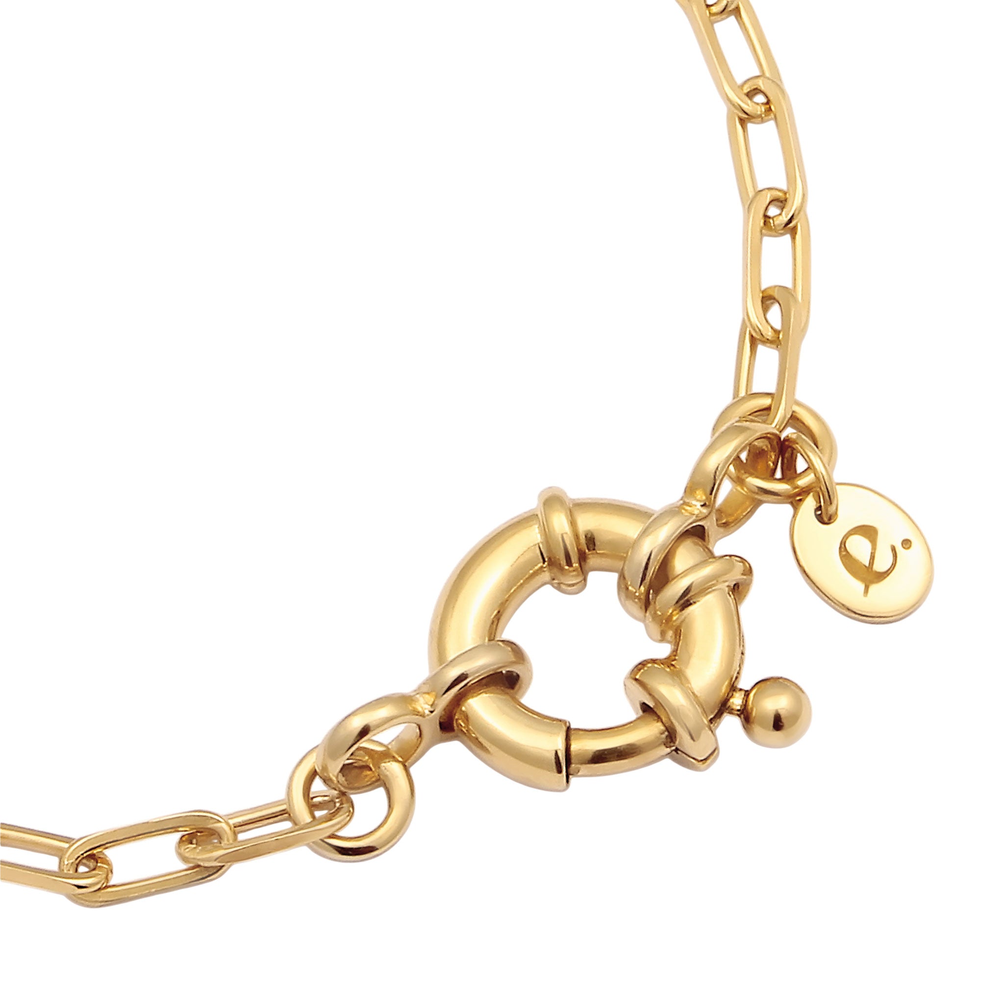 Gold - Elli PREMIUM | Glieder-Armband | 925 Sterling Silber vergoldet