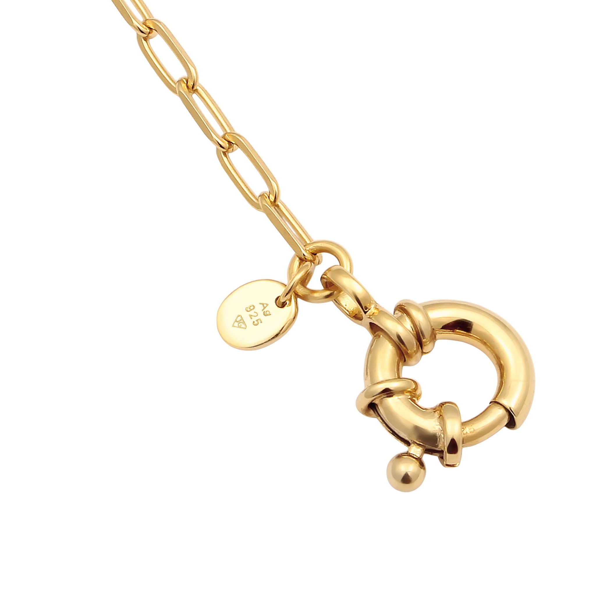 Gold - Elli PREMIUM | Glieder-Armband | 925 Sterling Silber vergoldet