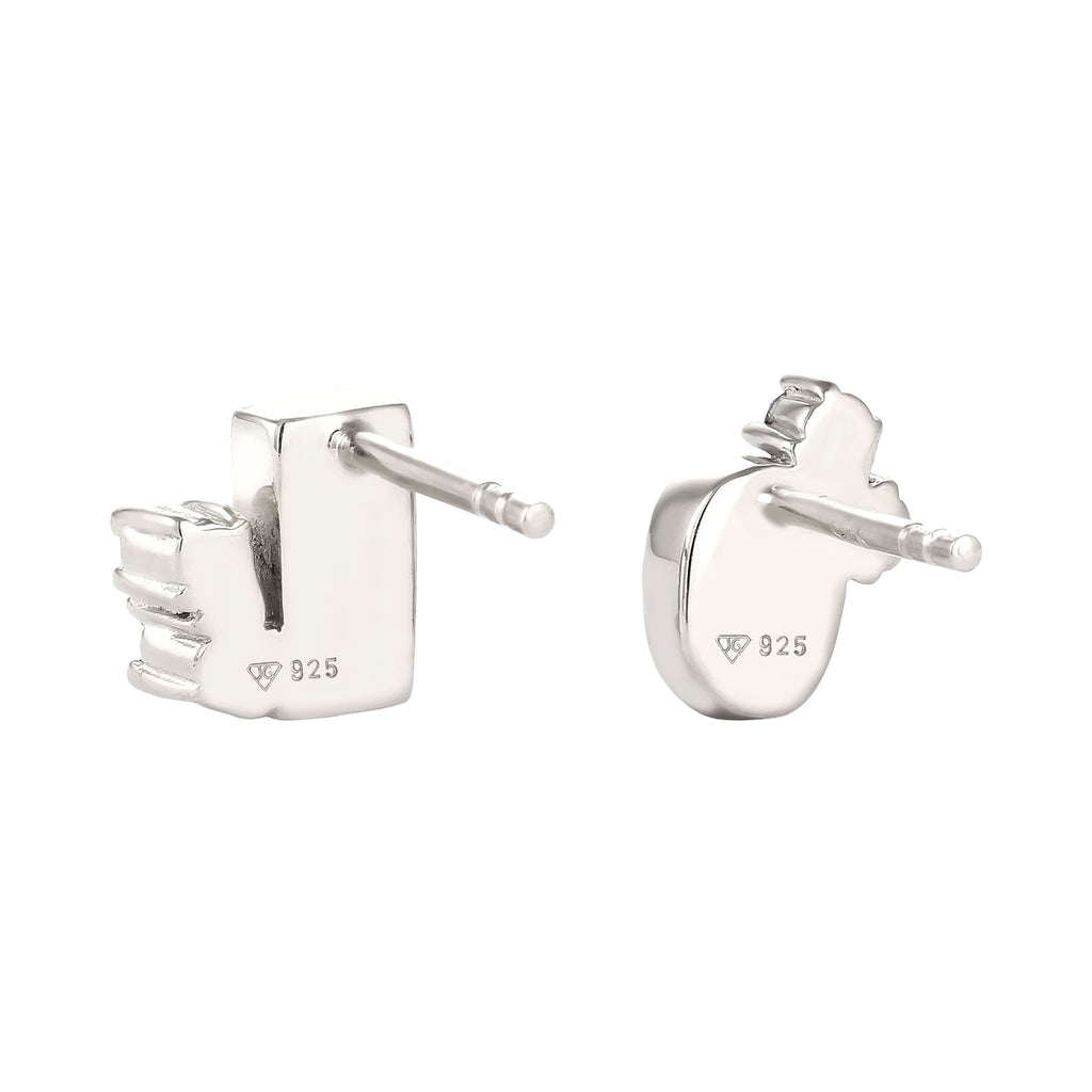 Silber - Elli | Ohrstecker | Mit Kristallen von Swarovski® (Rosa & Blau & Grün) | 925 Sterling Silber