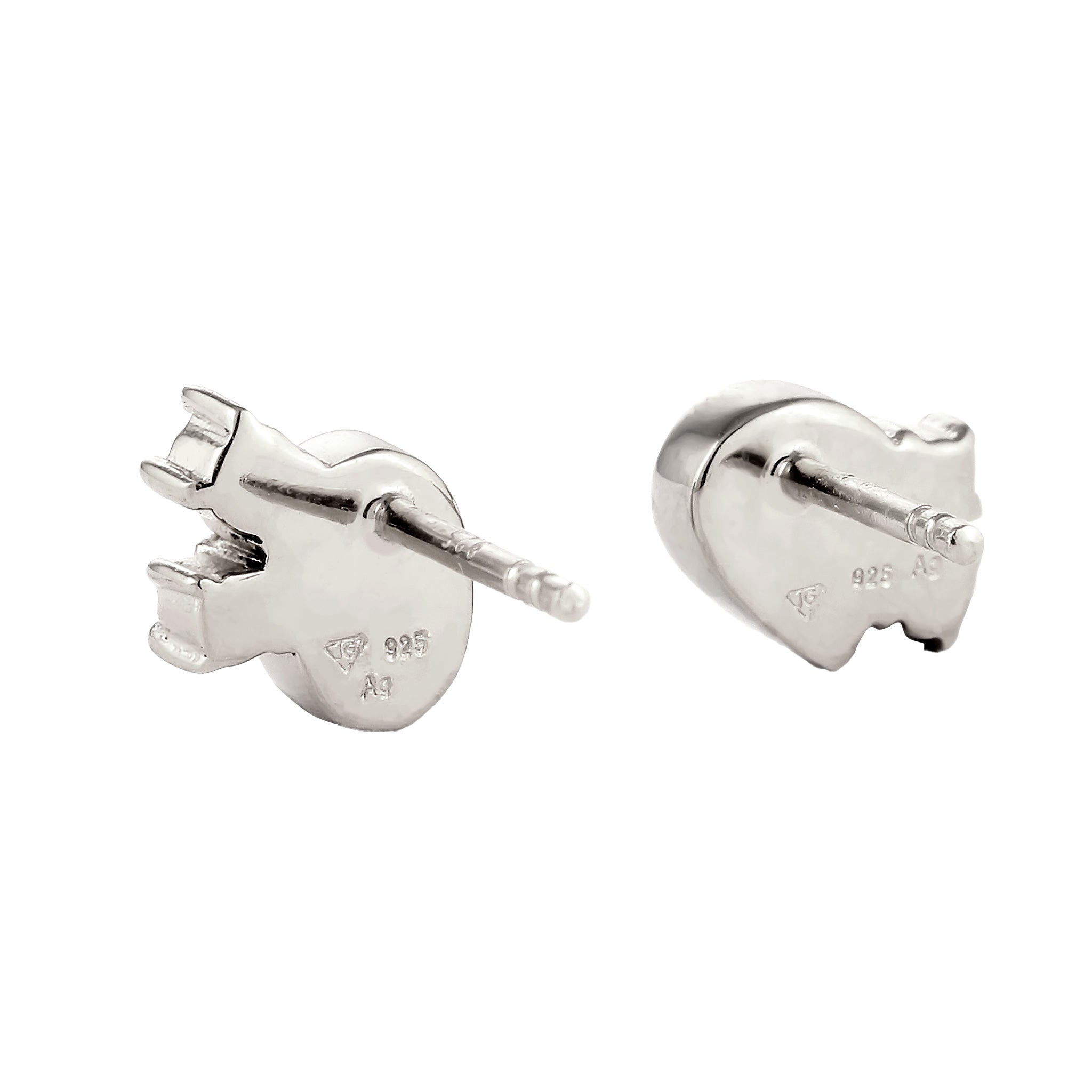 Silber - Elli | Ohrstecker Oval | Mit Kristallen von Swarovski® (Pink & Hellgrün & Blau) | 925 Sterling Silber