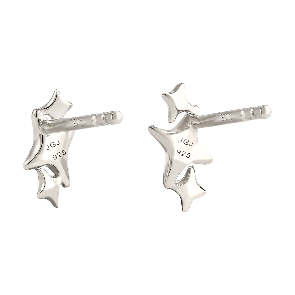 Silber - Elli | Ohrstecker Stern | Zirkonia (Weiß) | 925 Sterling Silber