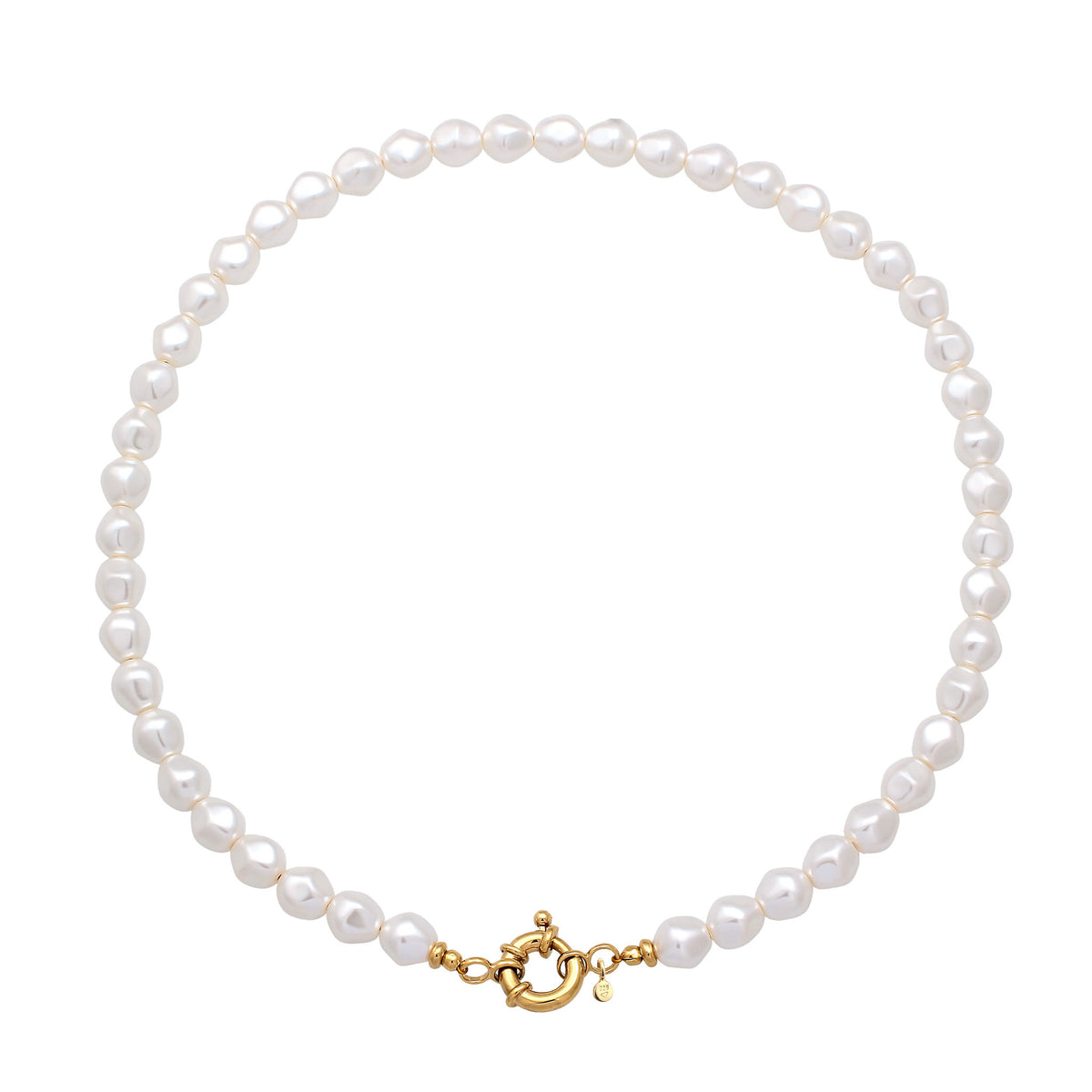 Gold - Elli | Halskette | Mit Perlen von Swarovski® (Weiß) | 925 Sterling Silber