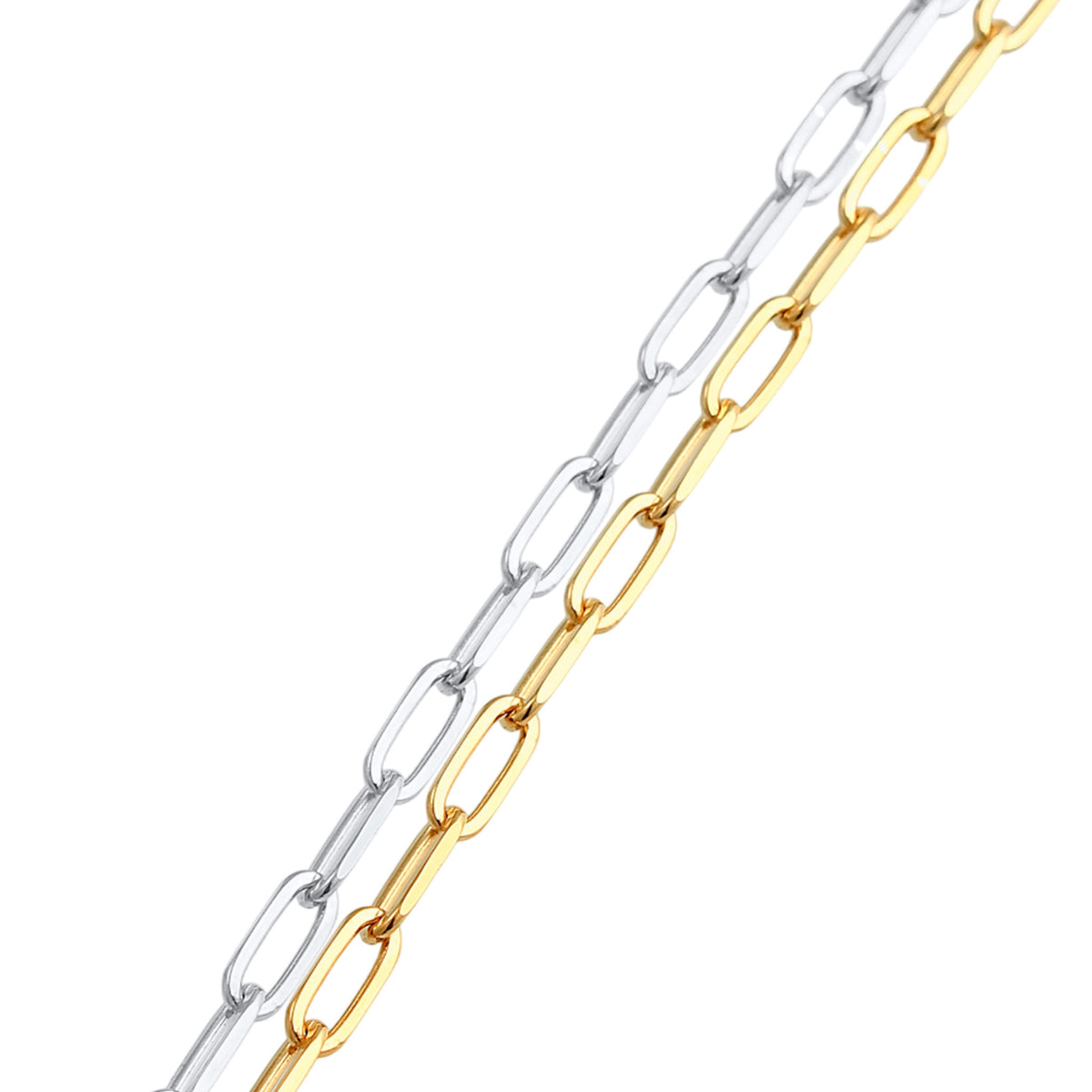 Zweifarbig - Elli | Glieder-Armband Set Bicolor | 925 Sterling Silber vergoldet