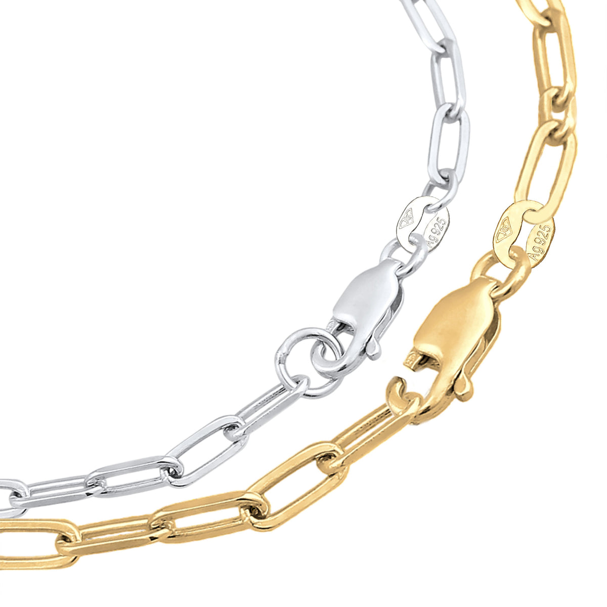 Zweifarbig - Elli | Schmuckset Bicolor | 925 Sterling Silber vergoldet