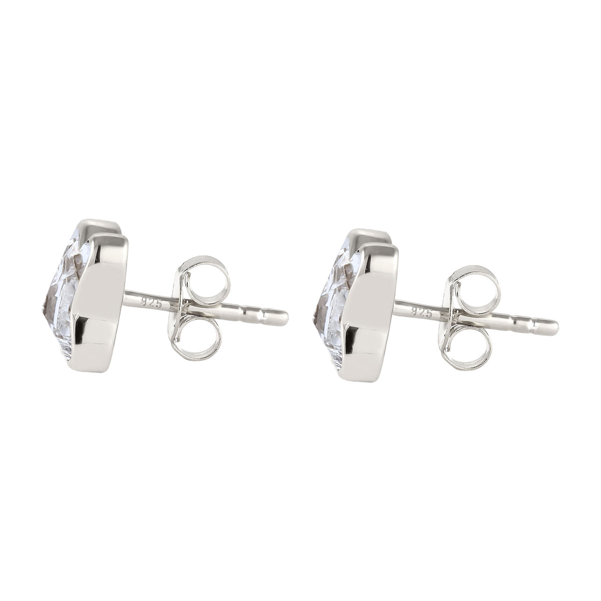 Silber - Elli | Ohrstecker Schmetterling | Mit Kristallen von Swarovski® (Weiß) | 925 Sterling Silber