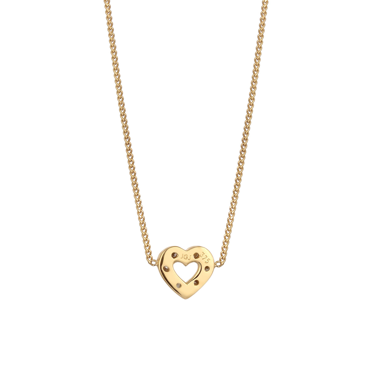 Gold - Elli DIAMONDS | Halskette Herz | Diamant (Weiß, 0.005 ct) | 375 Gelbgold