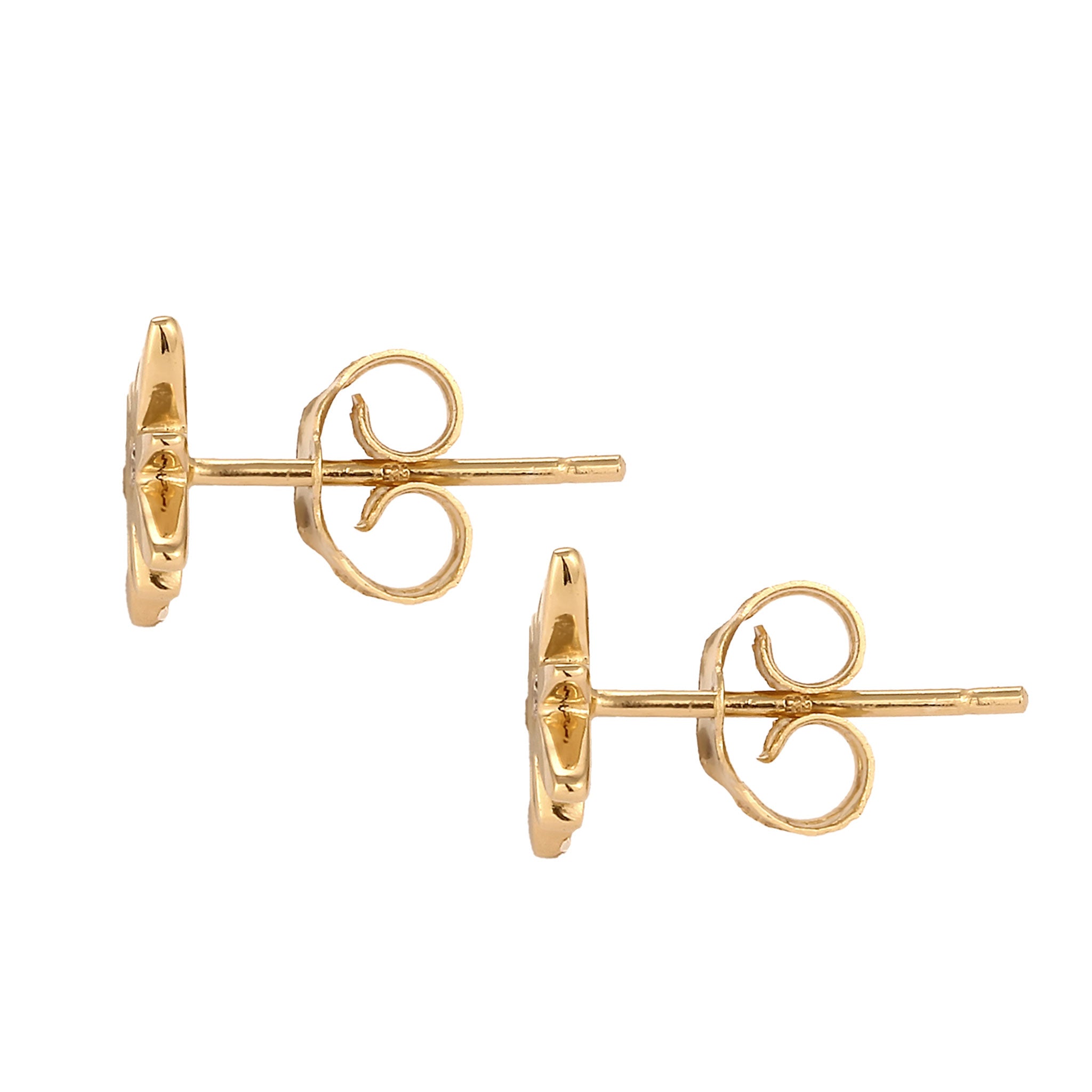 Gold - Elli DIAMONDS | Ohrstecker Stern | Lab Grown Diamant (Weiß, 0.015 ct) | 585 Gelbgold