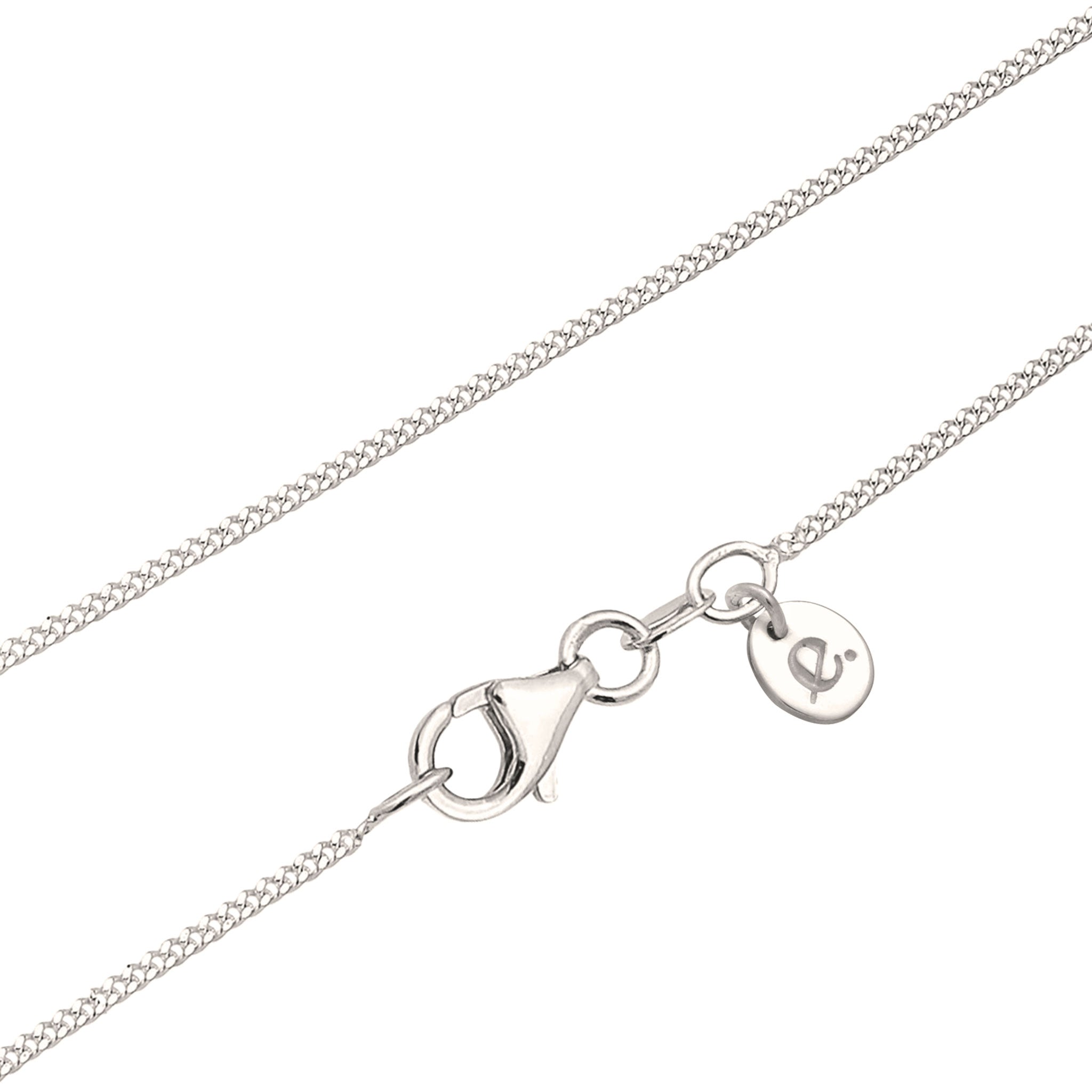 Silber - Elli DIAMONDS | Halskette Blume | Laborgezüchteter Diamant (Weiß, 0.135 ct.) | 925 Sterling Silber