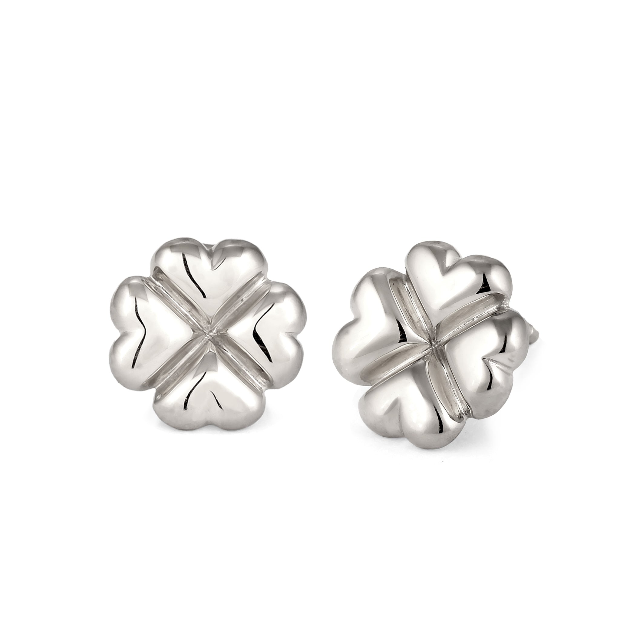 Silber - Elli | Ohrstecker Kleeblatt | 925 Sterling Silber