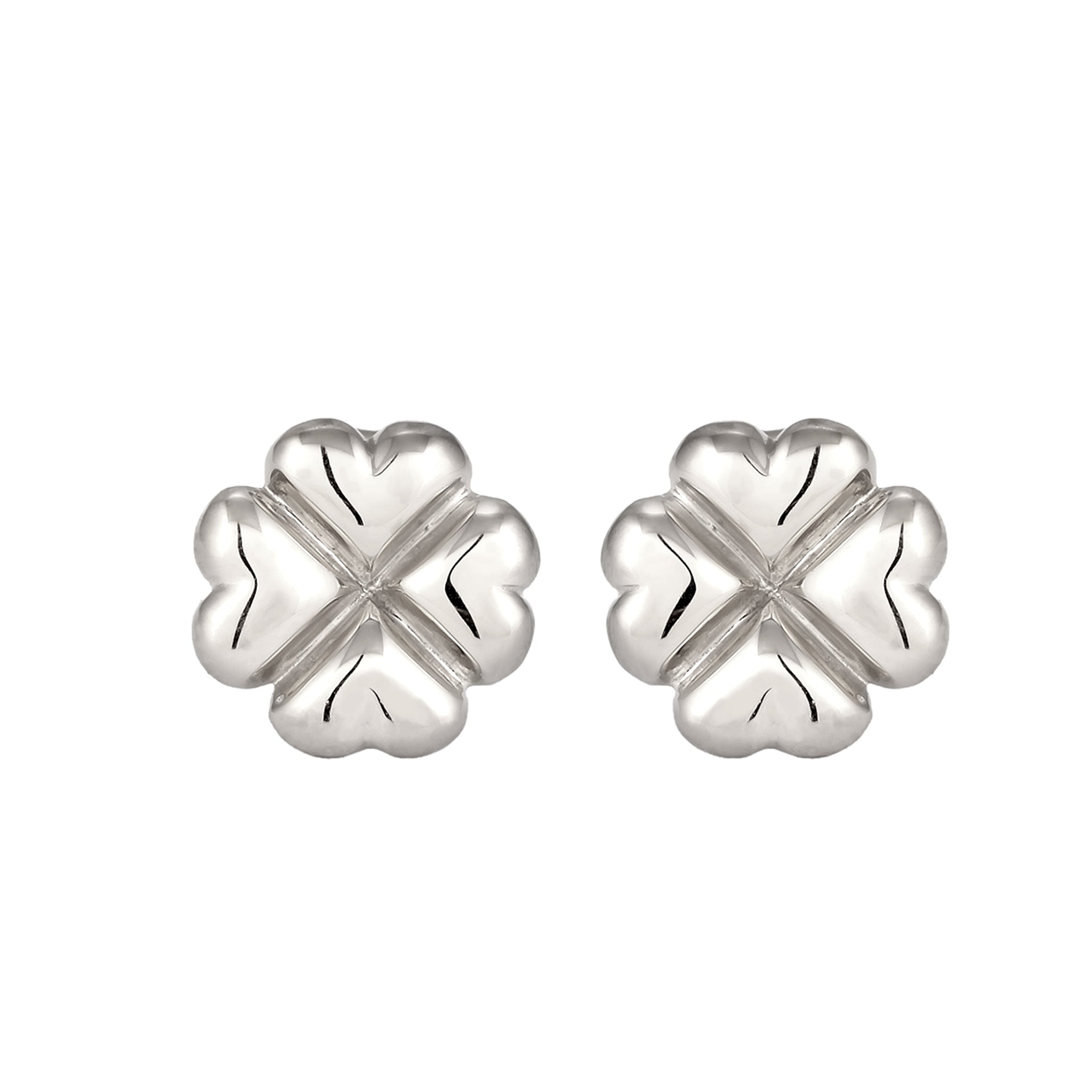 Silber - Elli | Ohrstecker Kleeblatt | 925 Sterling Silber