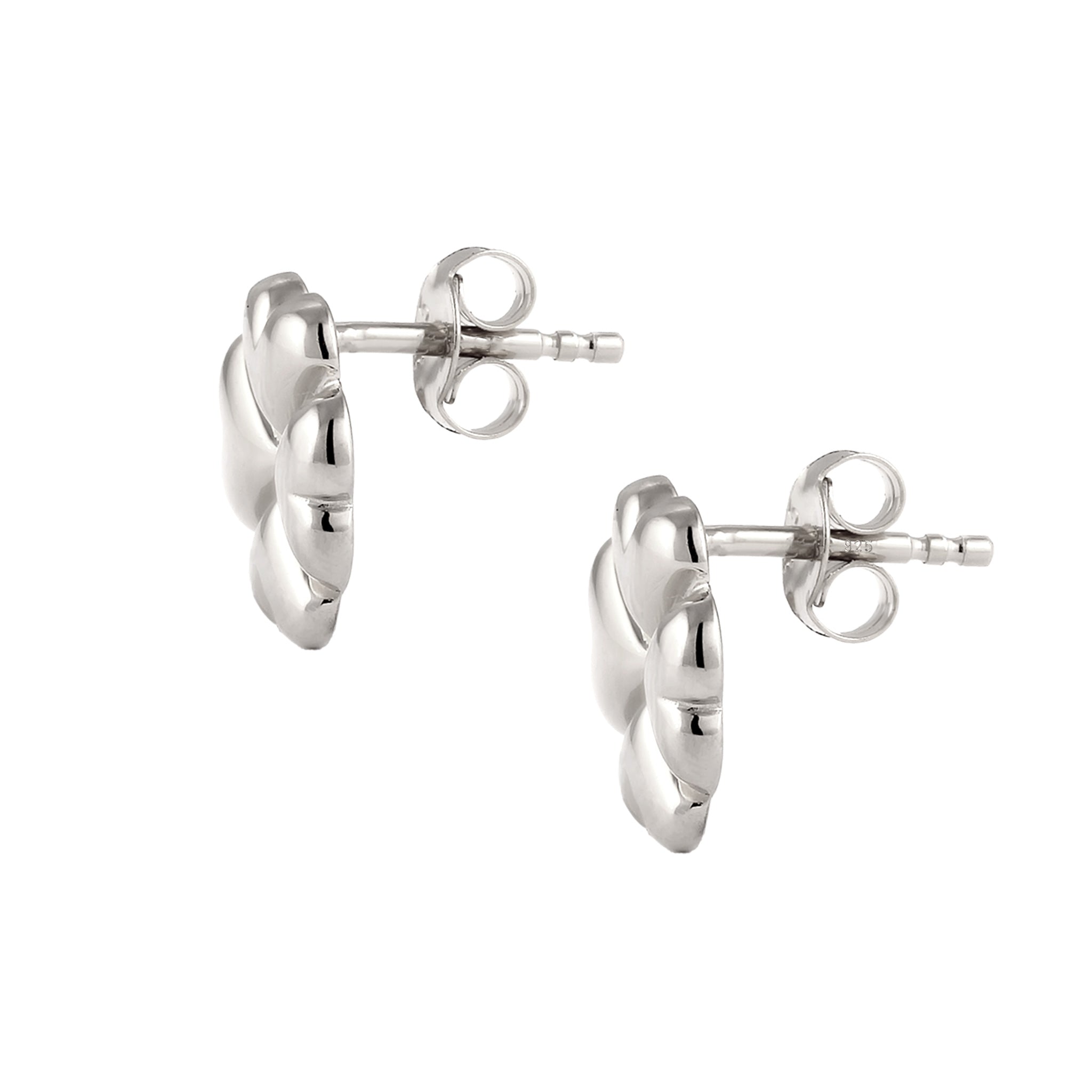 Silber - Elli | Ohrstecker Kleeblatt | 925 Sterling Silber