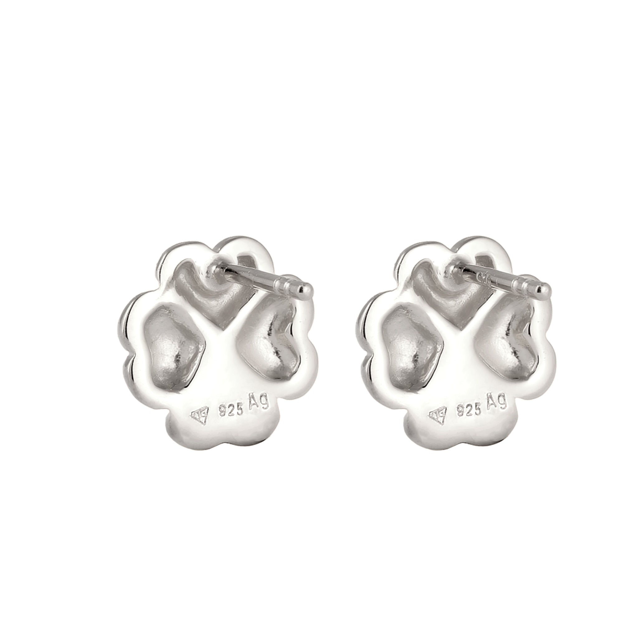 Silber - Elli | Ohrstecker Kleeblatt | 925 Sterling Silber