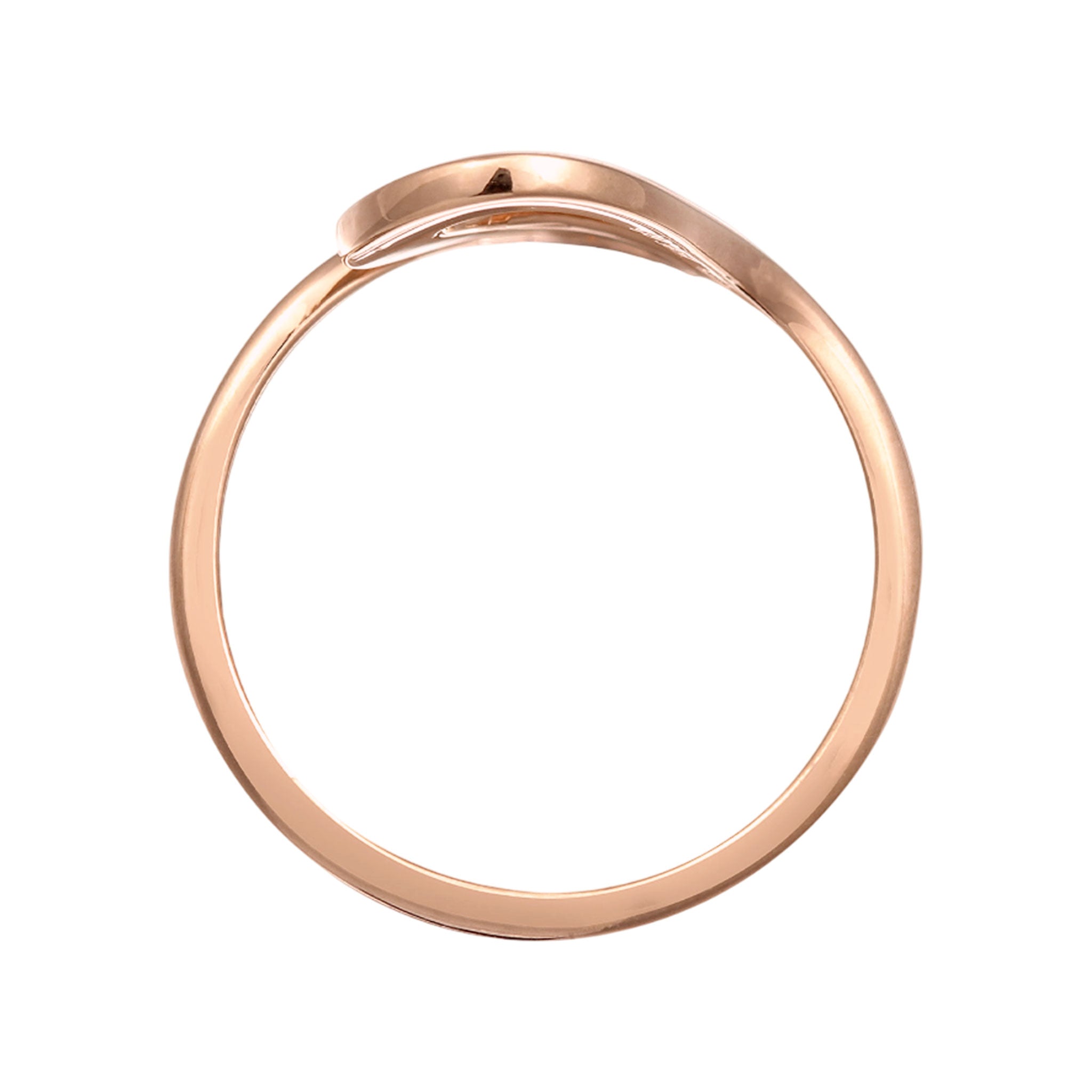 Roségold - Elli | Ring Welle | 925er Sterling Silber Rosévergoldet