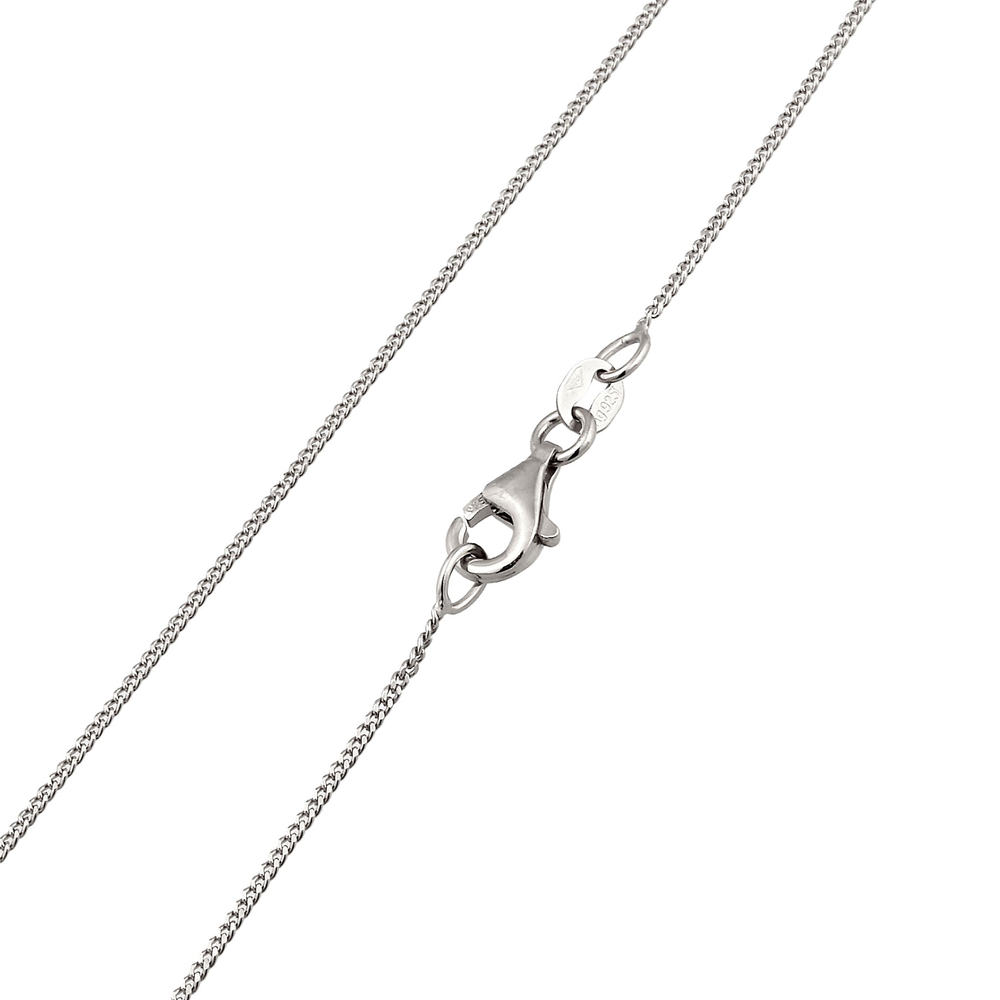 Silber - Elli | Halskette Rechteck | Mit Kristallen von Swarovski® (Pink & Blau) | 925 Sterling Silber