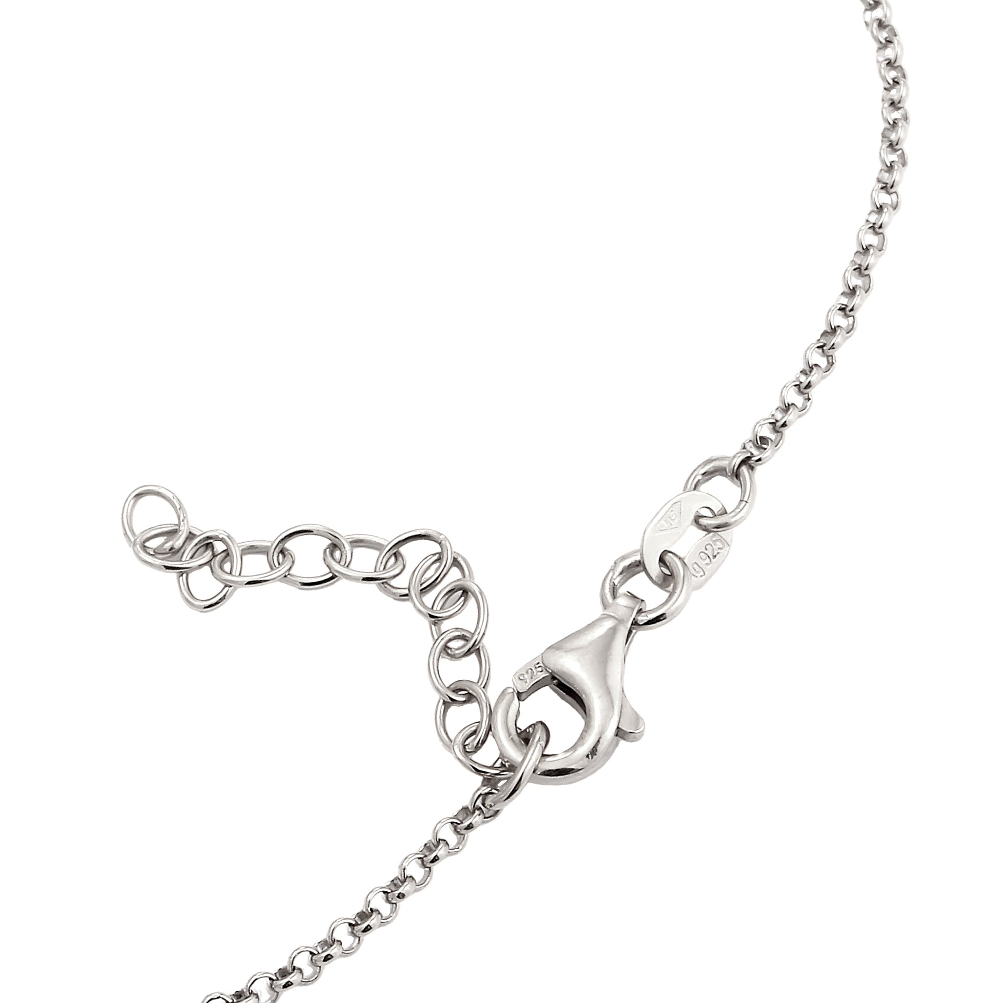 Silber - Elli | Fußkettchen Plättchen | 925 Sterling Silber