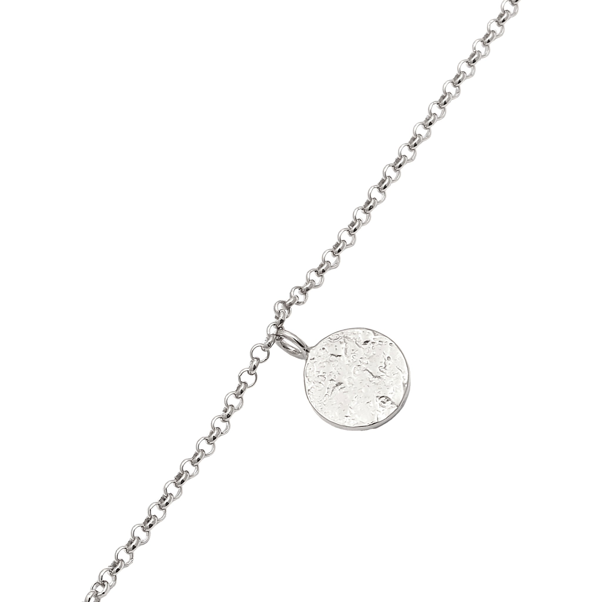 Silber - Elli | Fußkettchen Plättchen | 925 Sterling Silber
