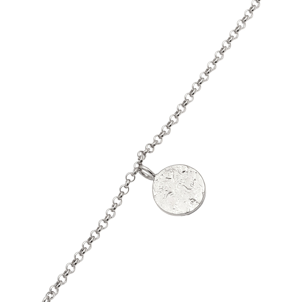 Silber - Elli | Fußkettchen Plättchen | 925 Sterling Silber