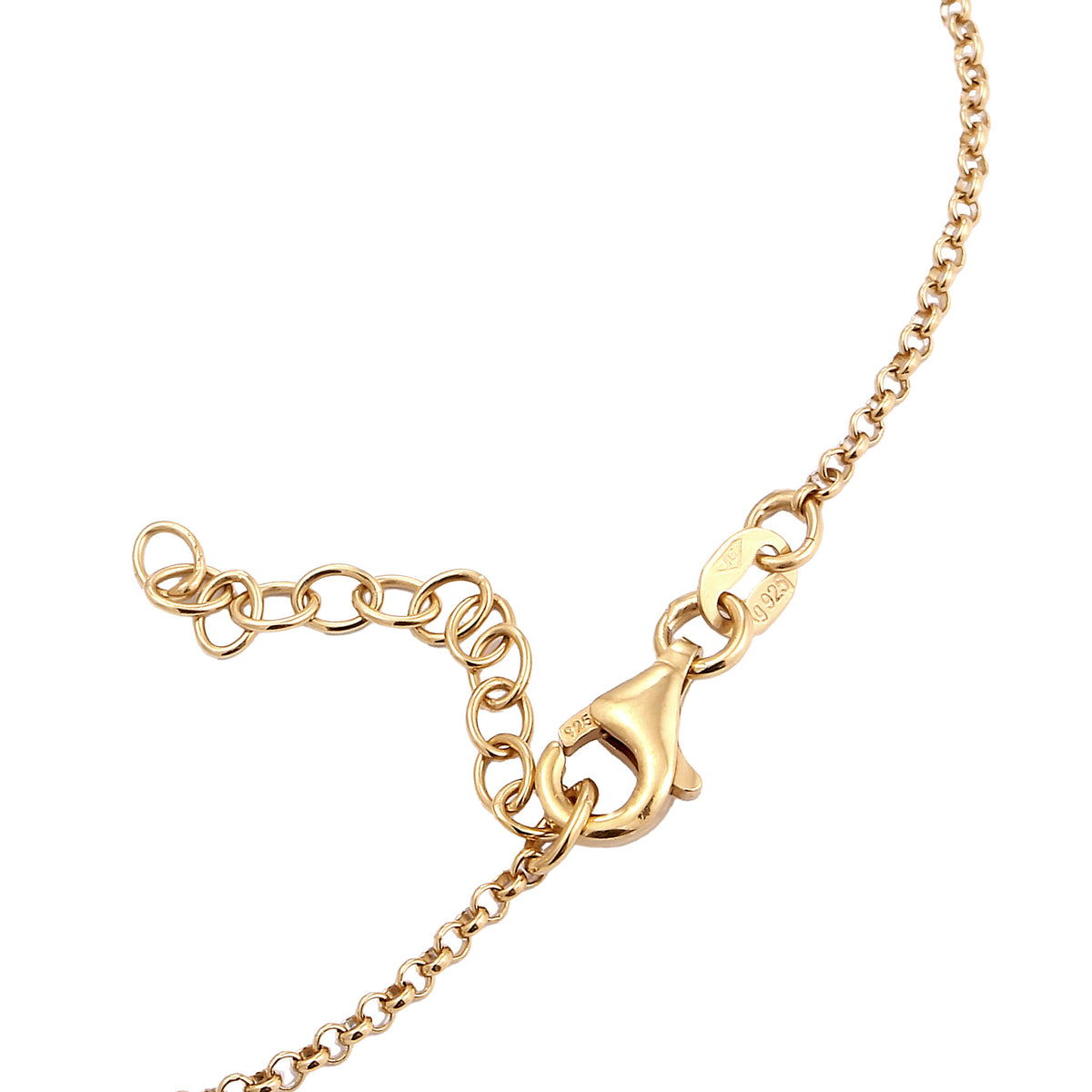 Gold - Elli | Fußkettchen Plättchen | 925 Sterling Silber vergoldet