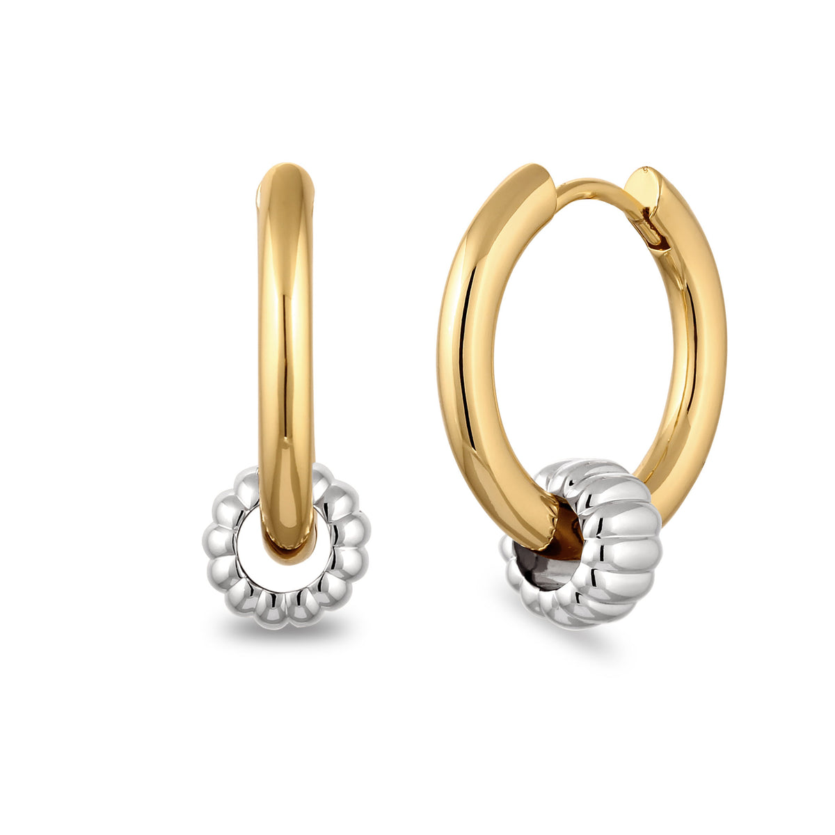 Gold - Elli | Creolen Bicolor | Messing