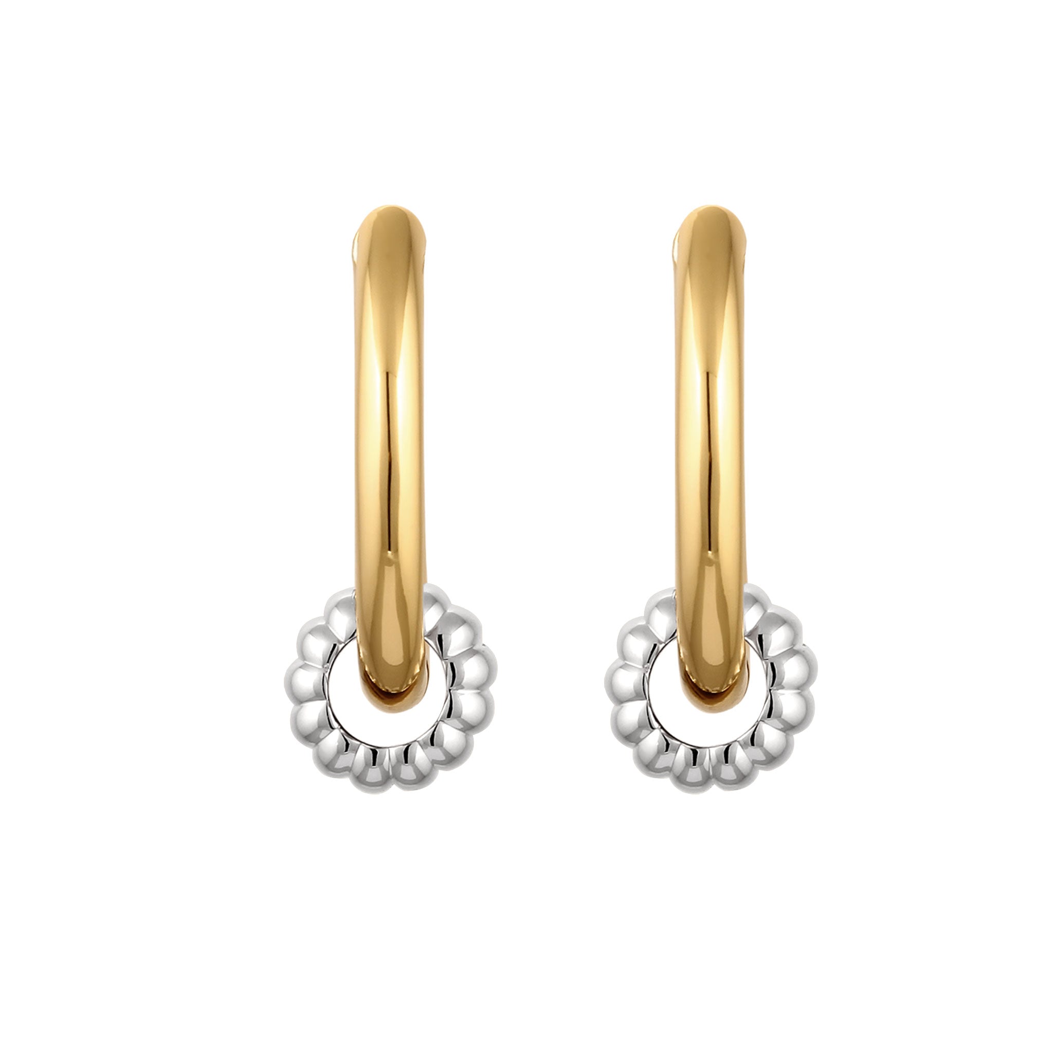 Gold - Elli | Creolen Bicolor | Messing