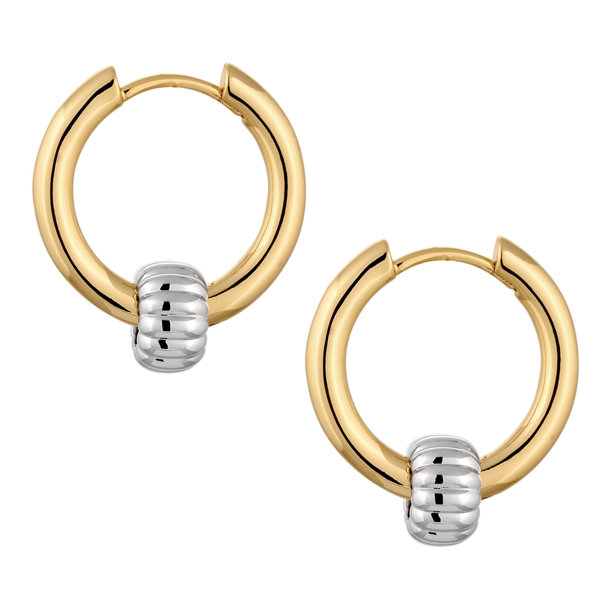 Gold - Elli | Creolen Bicolor | Messing