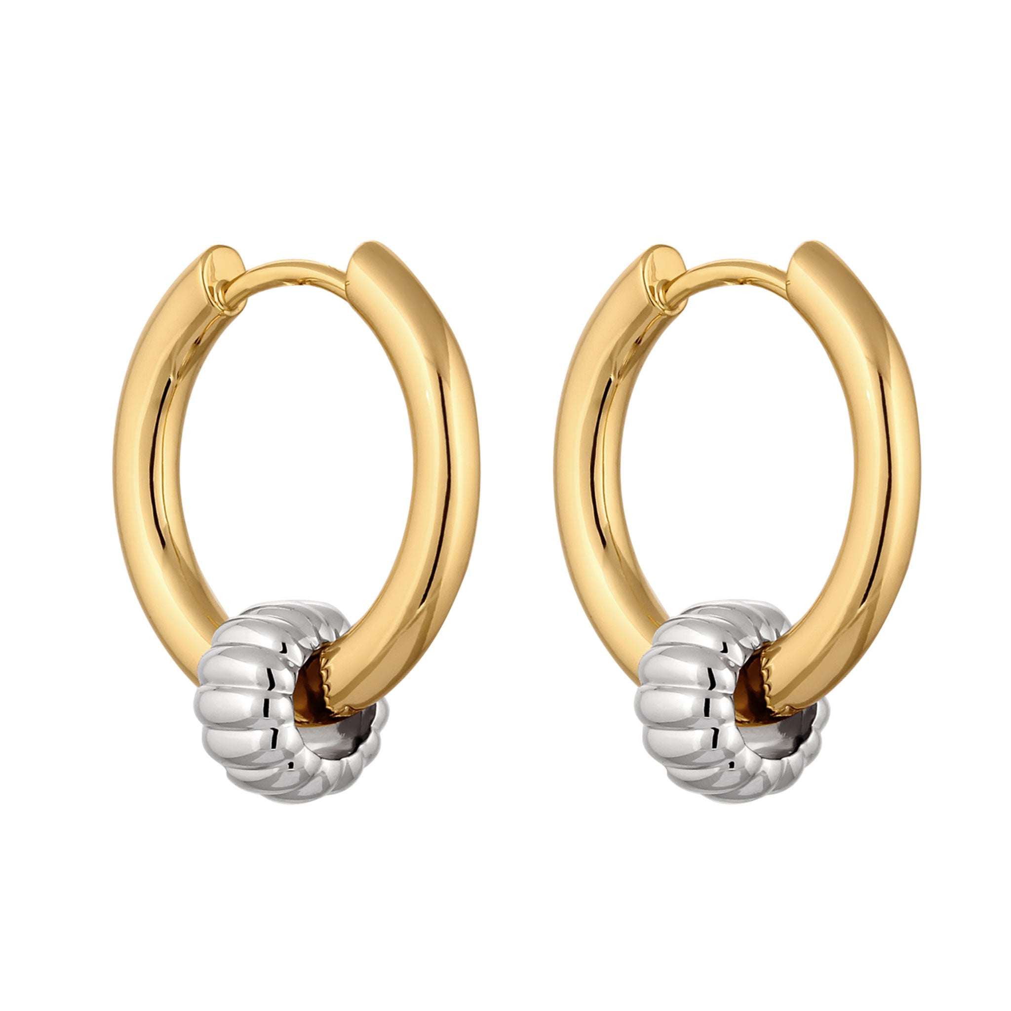 Gold - Elli | Creolen Bicolor | Messing