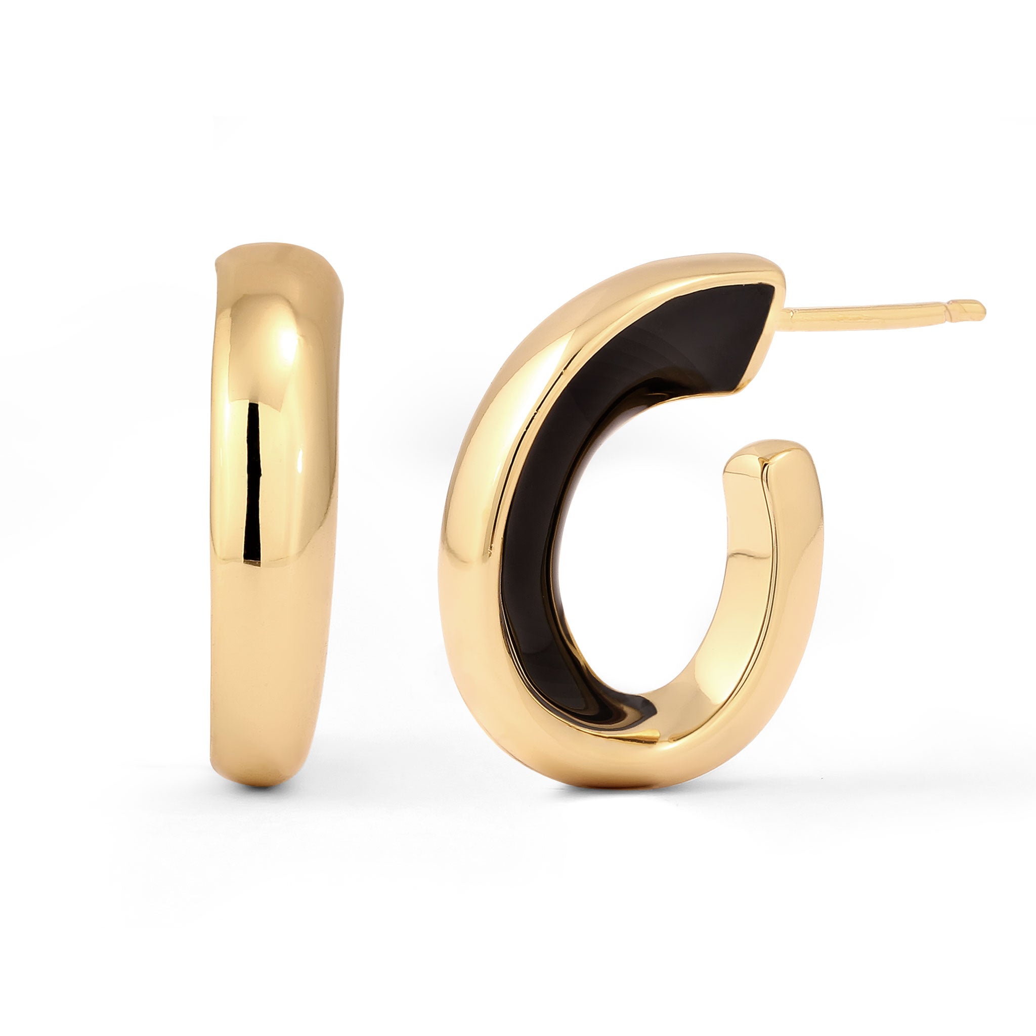 Gold - Elli | Creolen Stecker | Messing