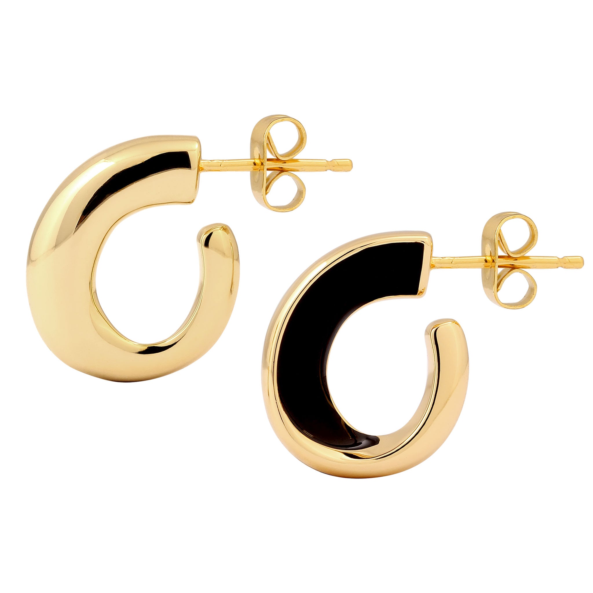 Gold - Elli | Creolen Stecker | Messing