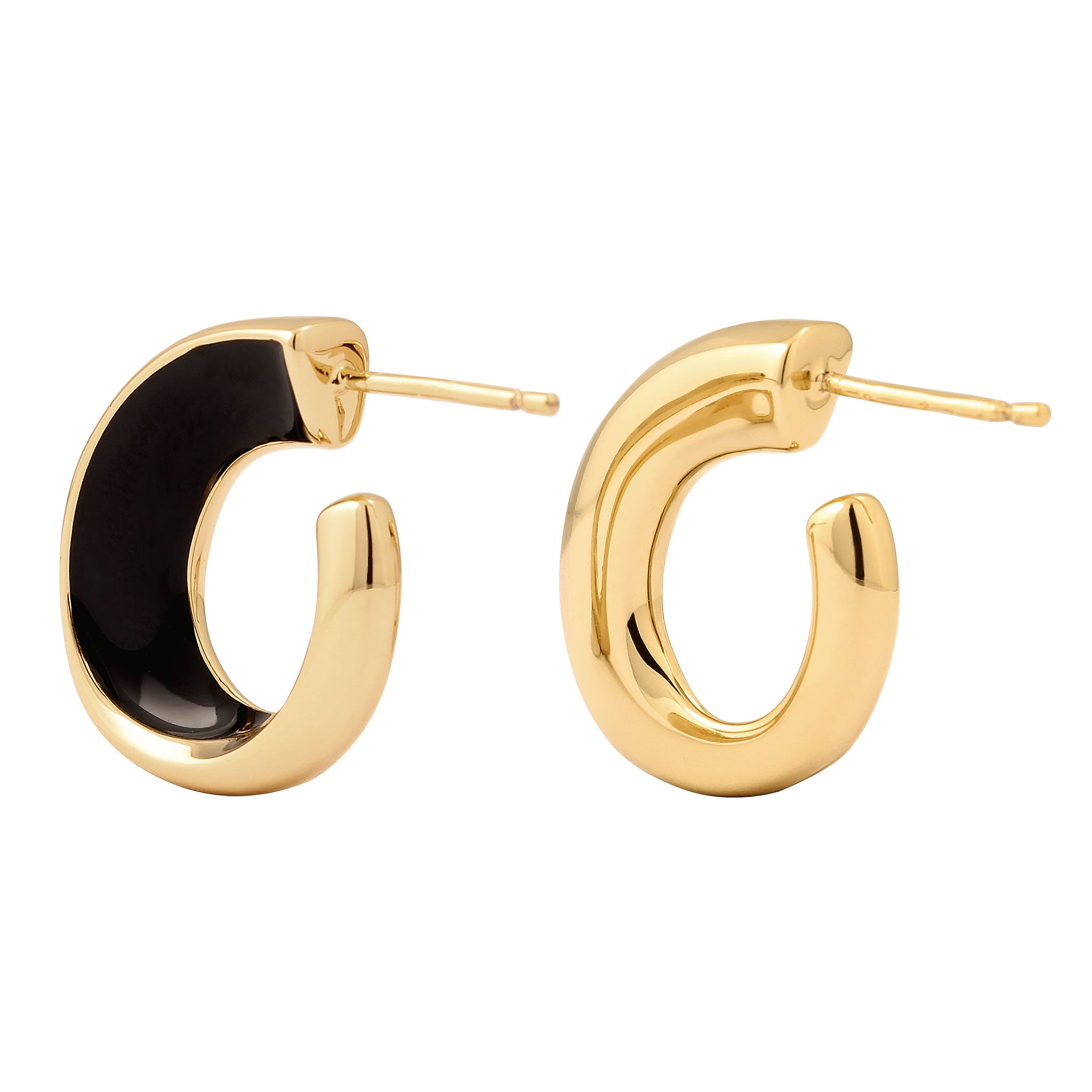 Gold - Elli | Creolen Stecker | Messing