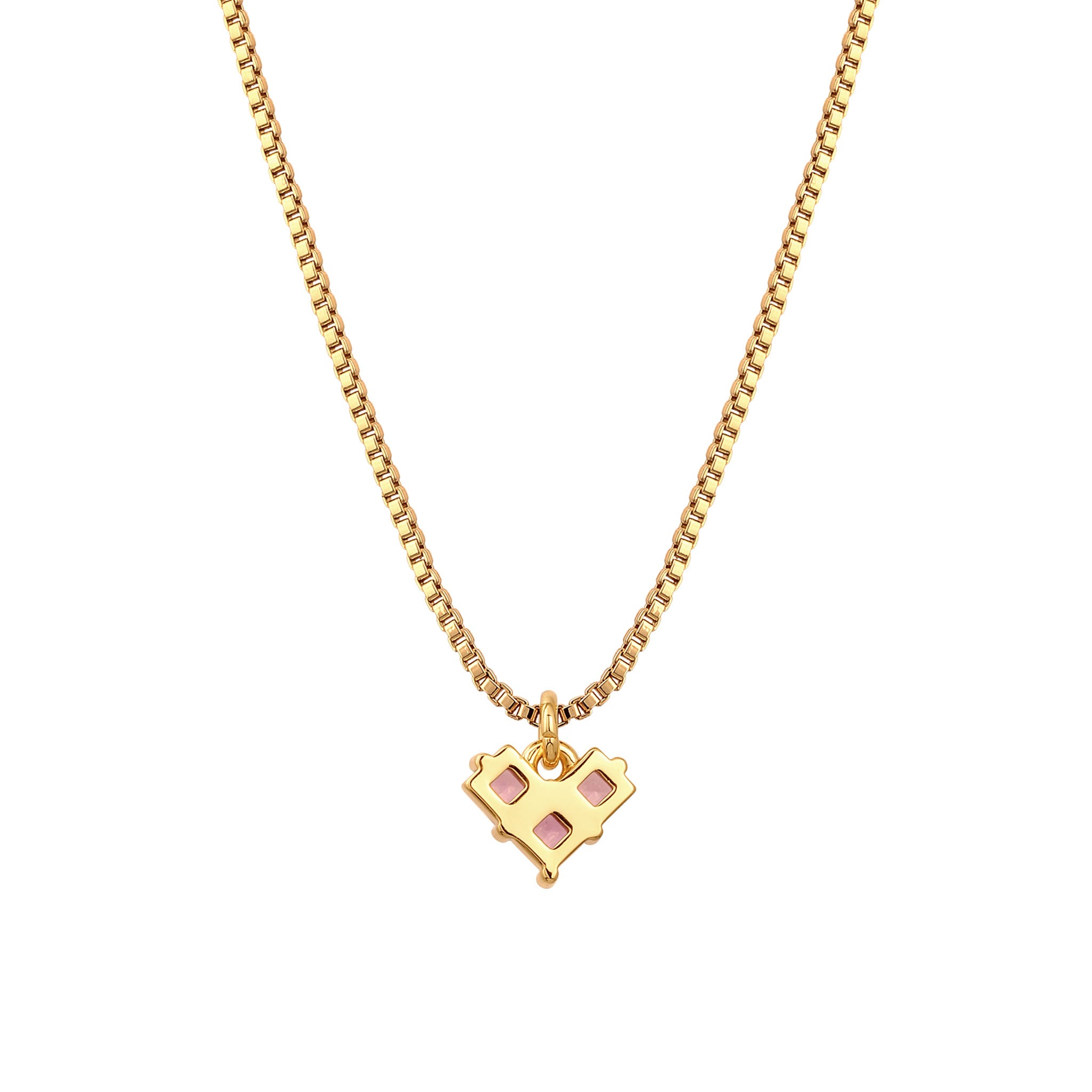 Gold - Elli | Halskette Herz | Kristalle  | Messing