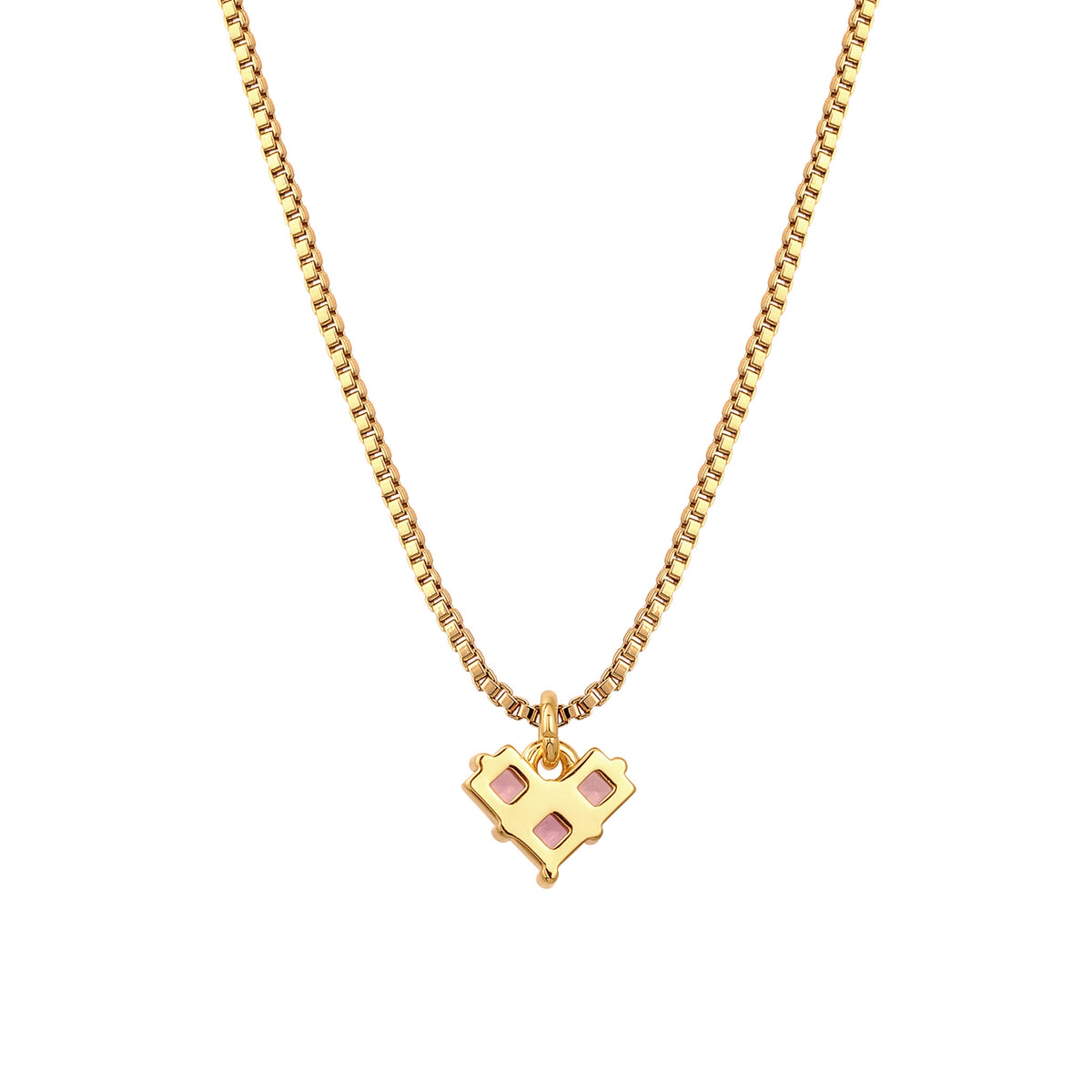 Gold - Elli | Halskette Herz | Kristalle  | Messing