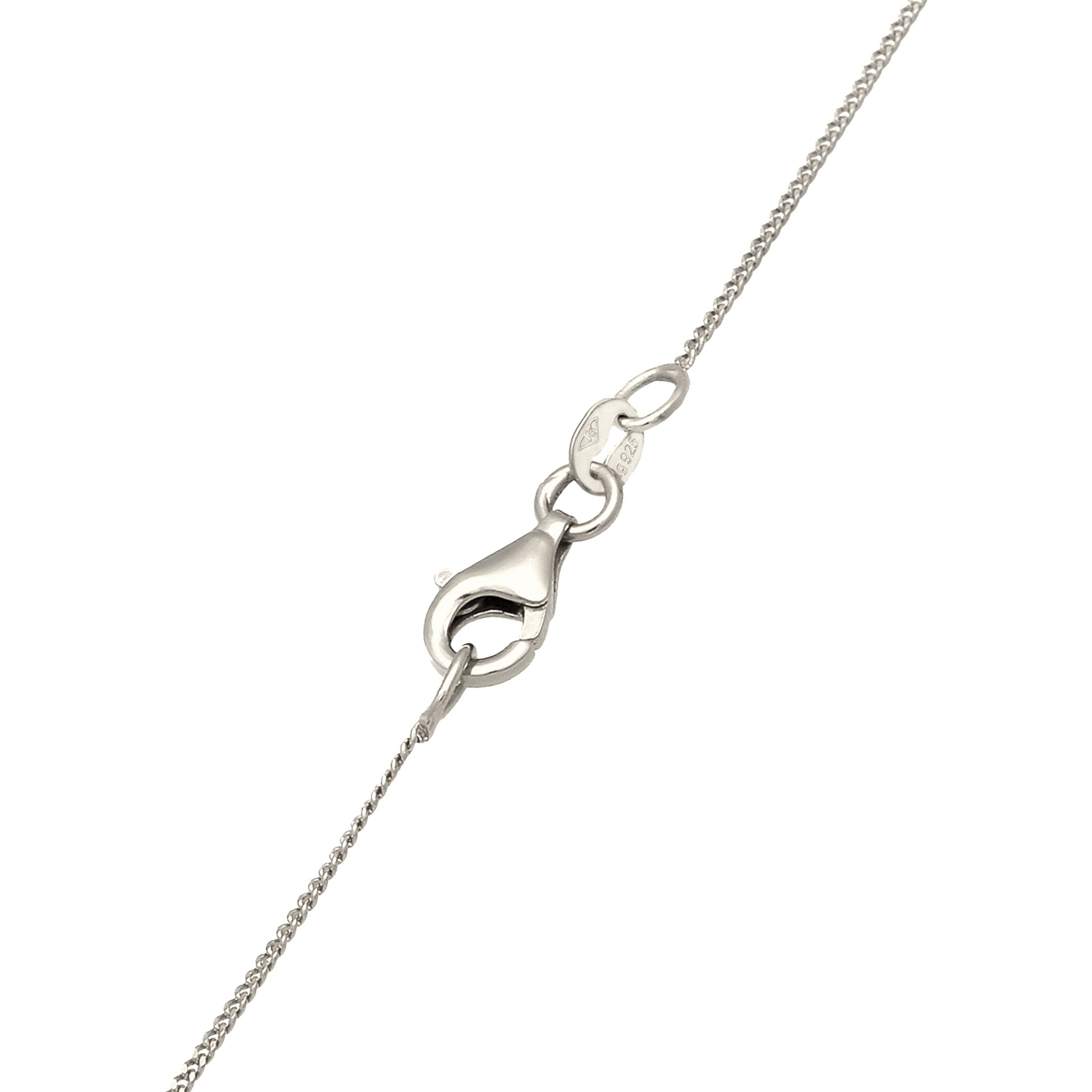 Silber - Elli | Halskette Blume | Synthetische Perle (Weiß) | 925 Sterling Silber