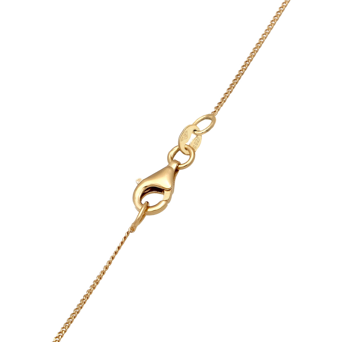 Gold - Elli | Halskette Blume | Synthetische Perle (Weiß) | 925 Sterling Silber vergoldet