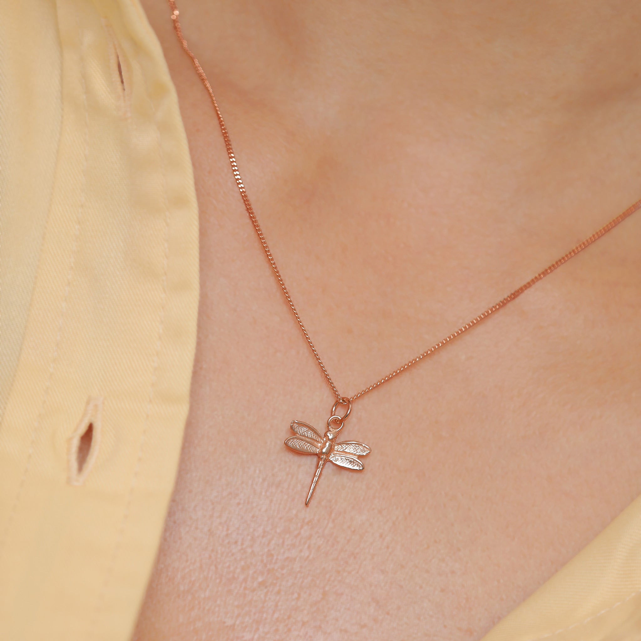 Roségold - Elli | Halskette Libelle | 925 Sterling Silber Rosegold