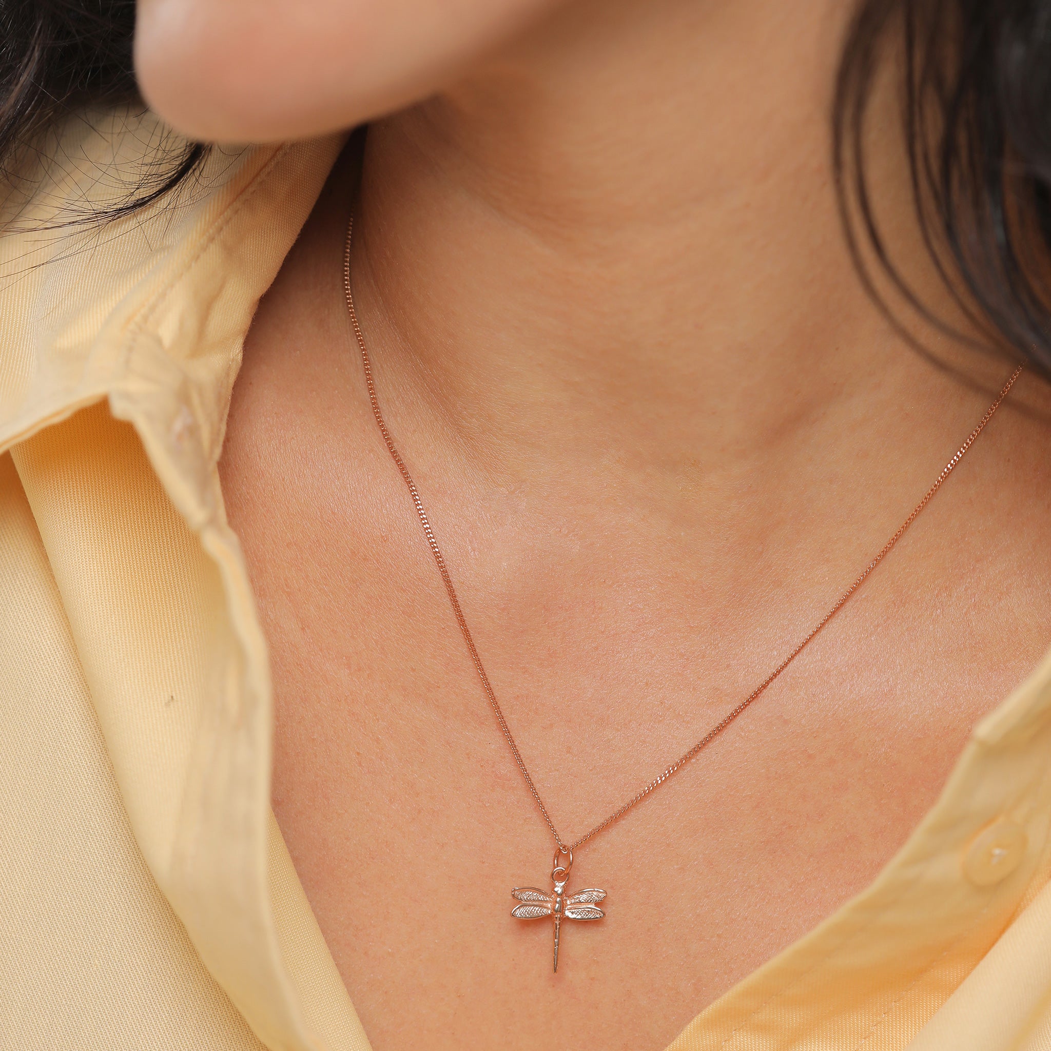 Roségold - Elli | Halskette Libelle | 925 Sterling Silber Rosegold