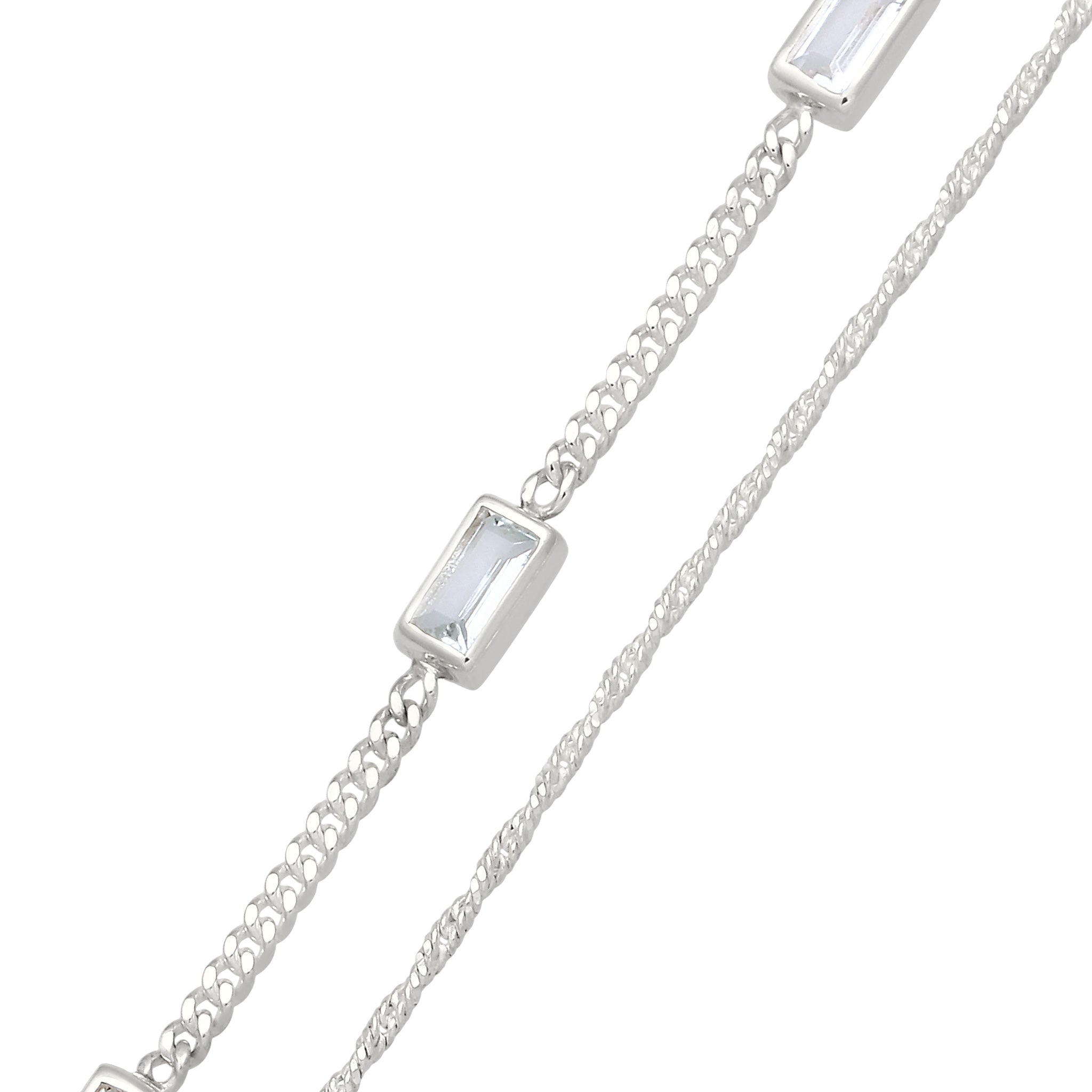 Silber - Elli | Armbandset | Topas (Weiß) | 925 Sterling Silber