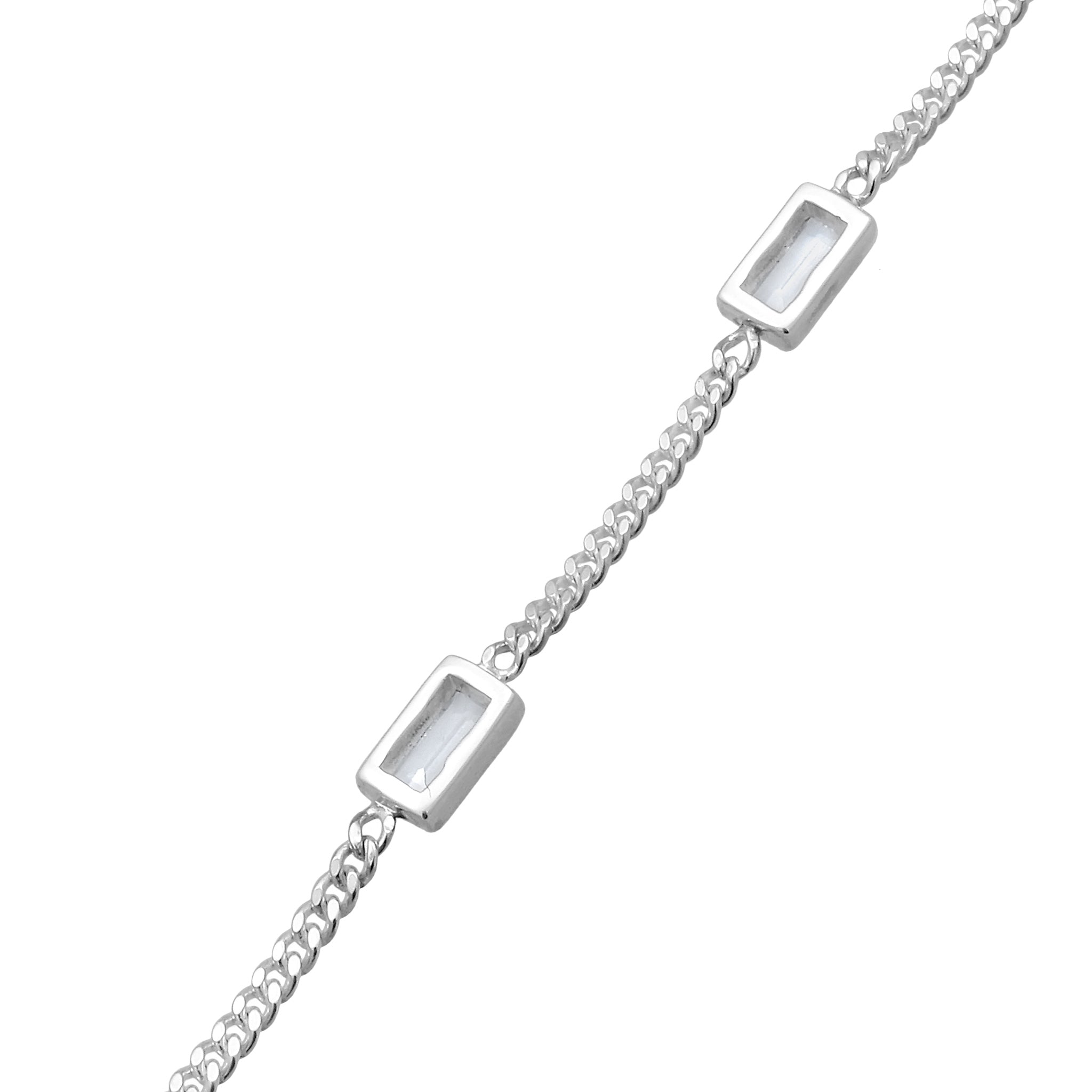 Silber - Elli | Armbandset | Topas (Weiß) | 925 Sterling Silber
